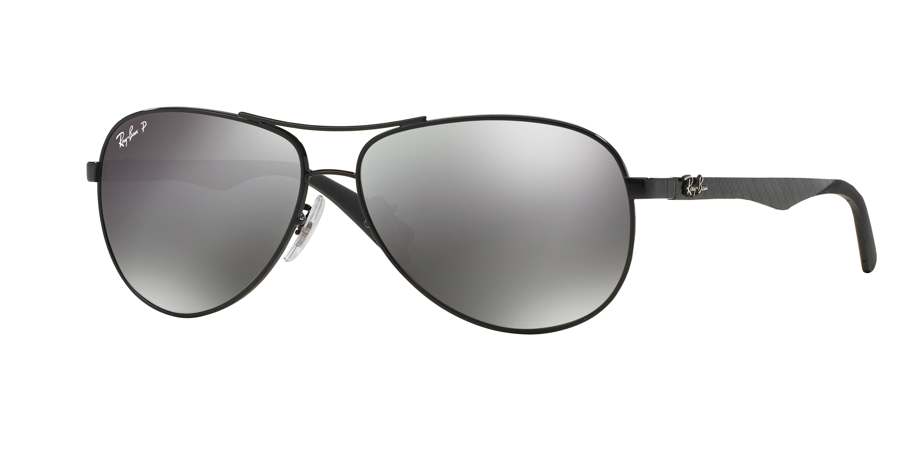 Ray-Ban RB8313 Polarized Sunglasses for Men - Black/Gray Mirror - Standard
