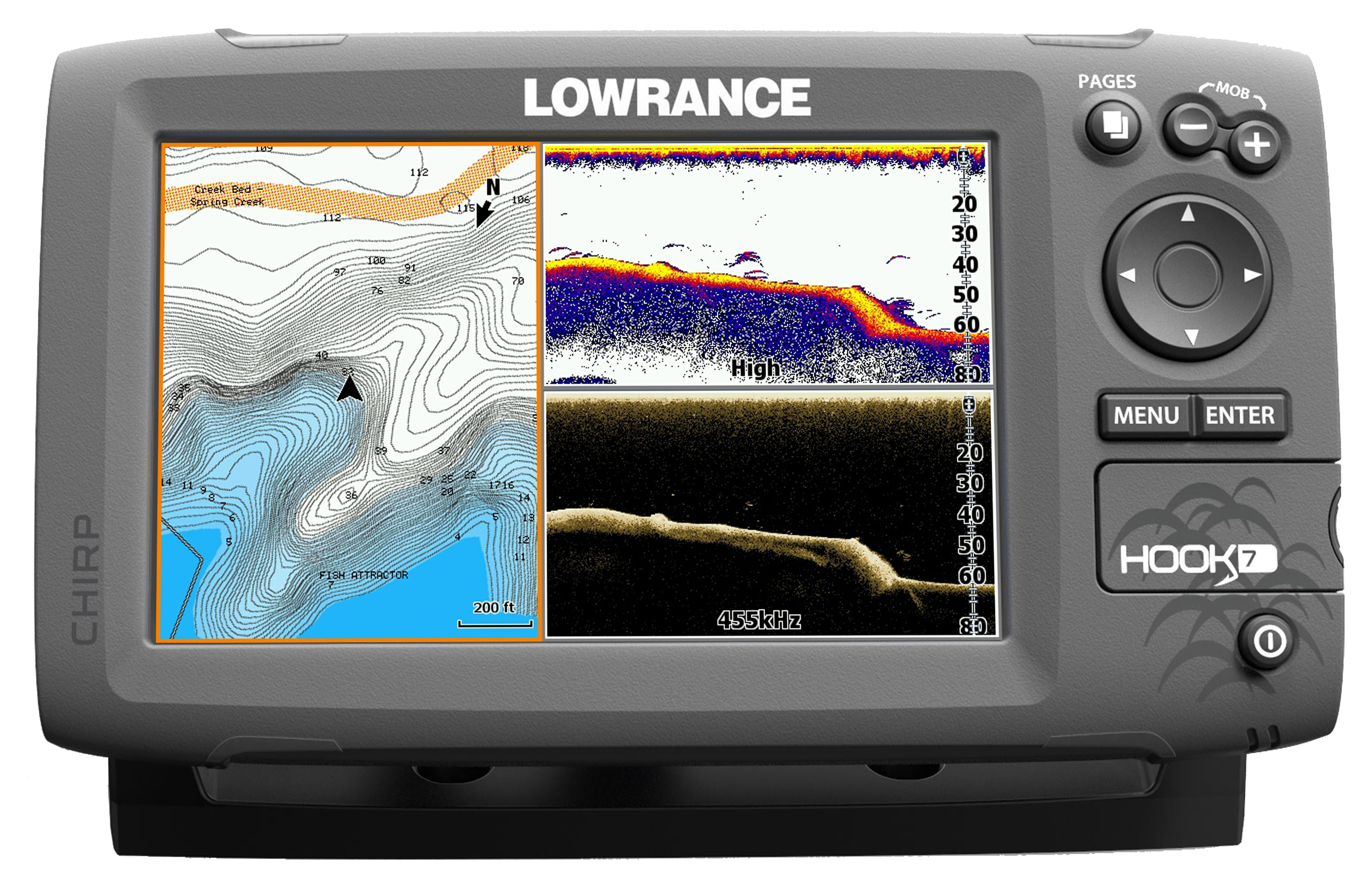 Lowrance Hook-7 Fishfinder/Chartplotter with Navionics+