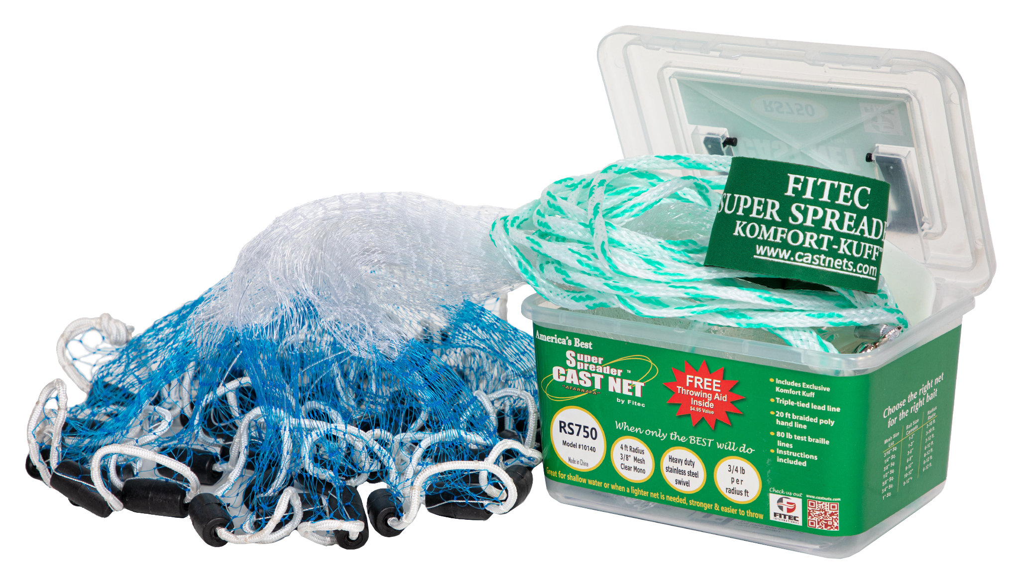 Fitec Super Spreader RS-750 Series Lead-Free Cast Net