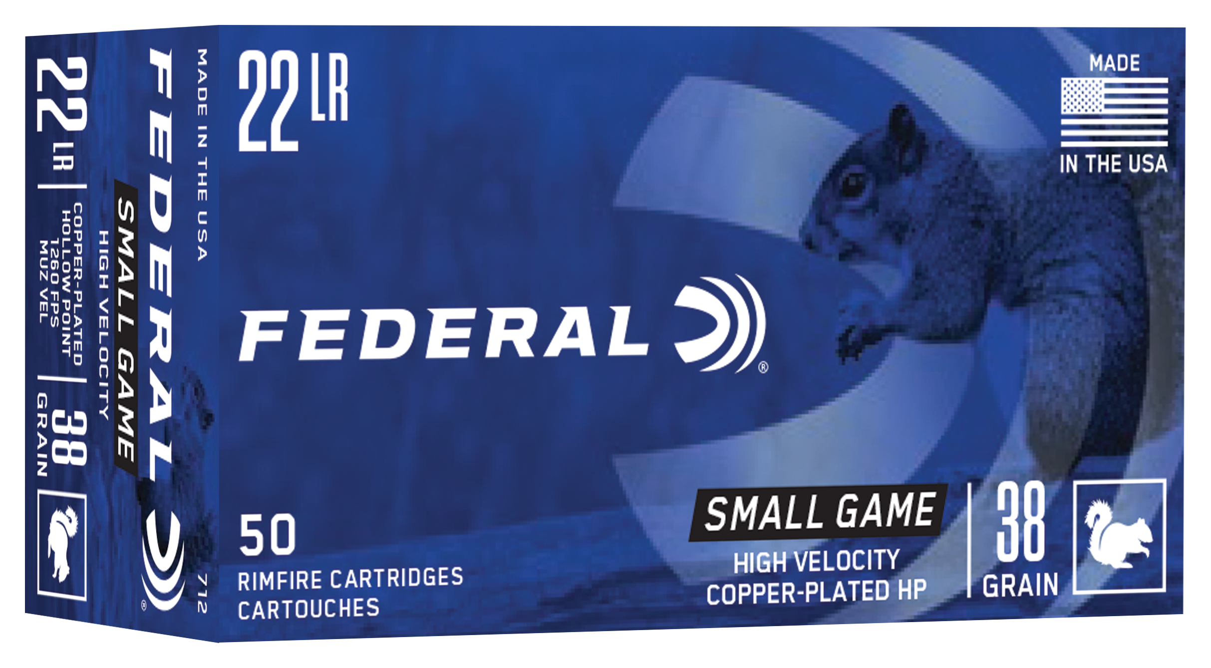 Federal Game-Shok Rimfire Ammo - .22 Long Rifle - 38 Gr. - 50 Rounds