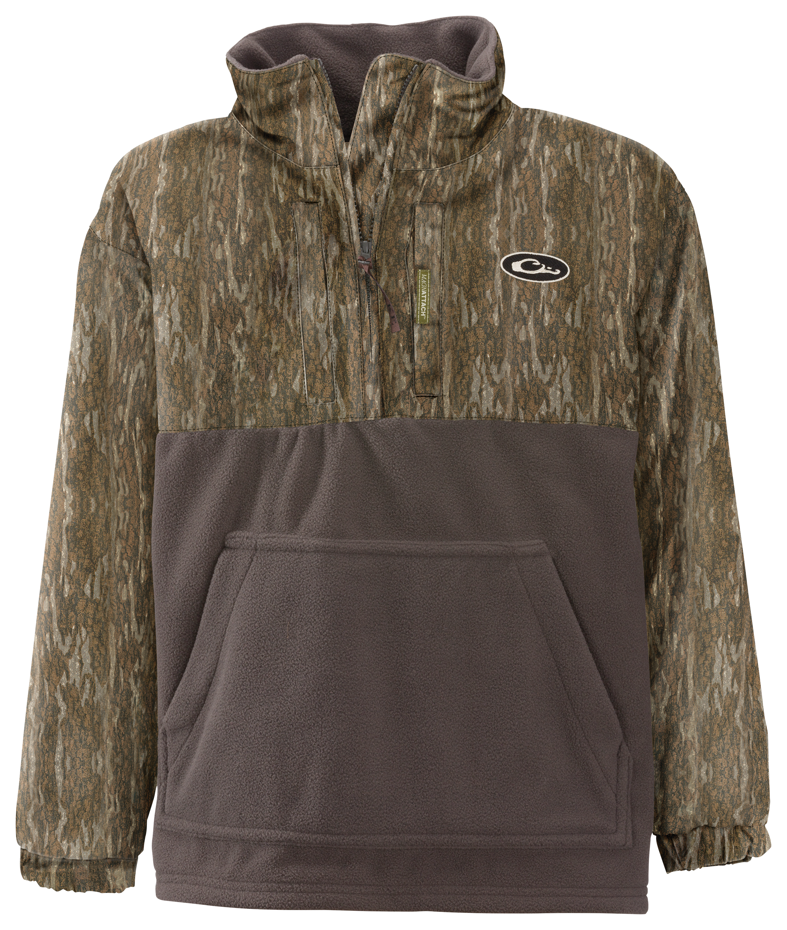 Image of Drake Waterfowl Systems MST Eqwader Quarter-Zip for Youth - Mossy Oak Bottomland