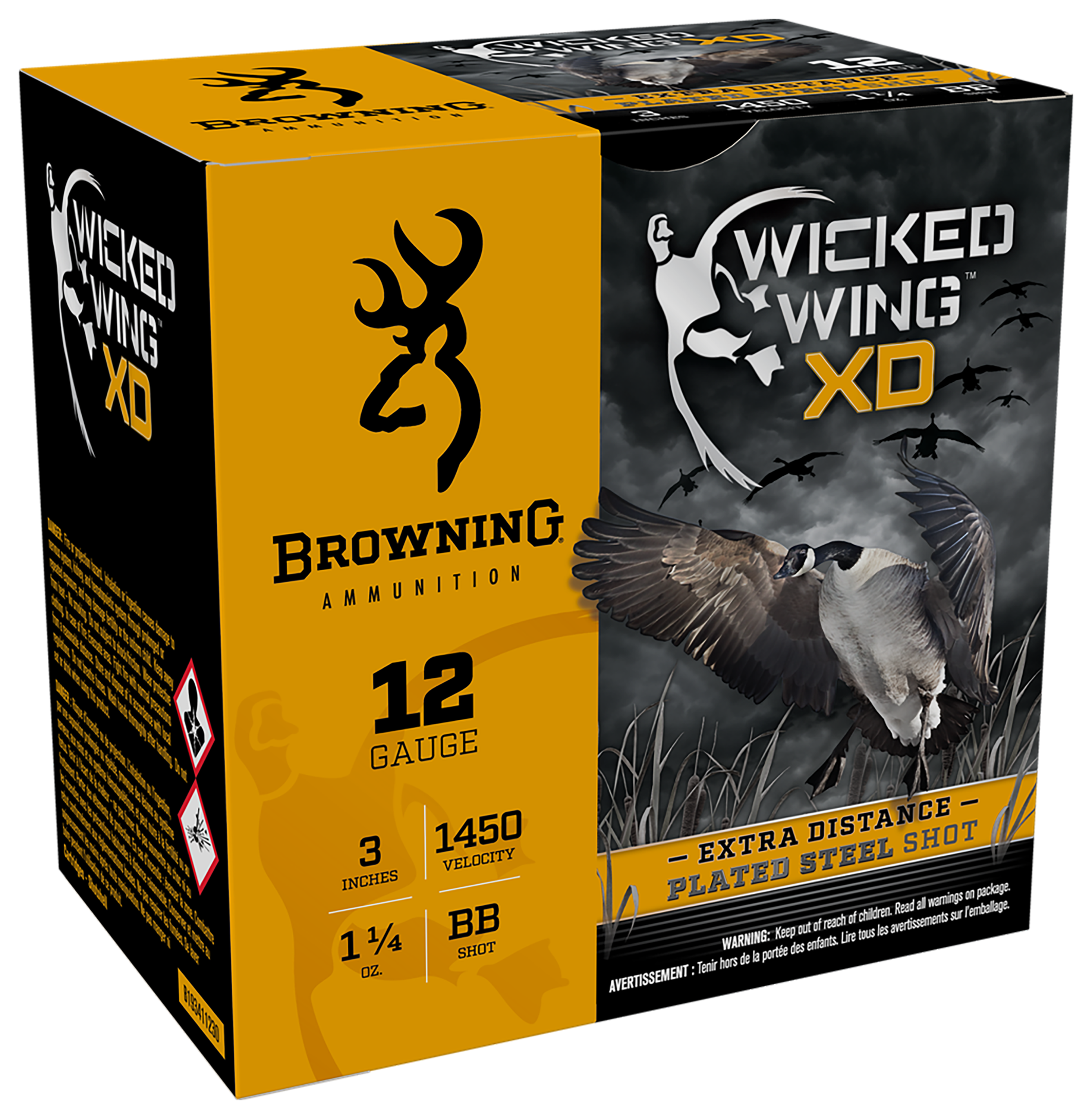 Image of "Browning Wicked Wing XD 12-Ga. 3"" 1-1/4 oz. Shotshells - BB Shot - 250 Rounds"