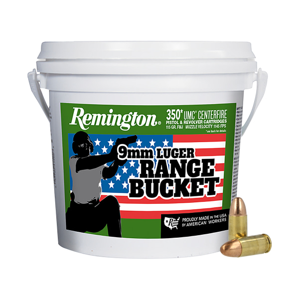 Remington UMC Range Bucket 9mm Luger 115 Grain FMJ Handgun Ammo
