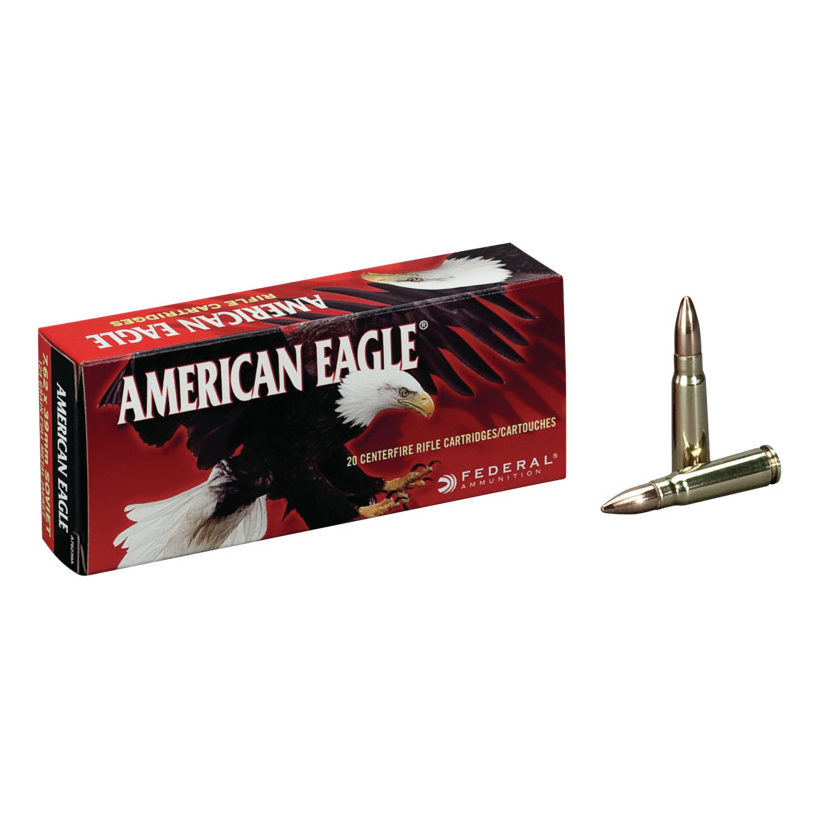 Image of Federal American Eagle .338 Lapua Magnum 250 Grain Jacketed Soft Point Centerfire Rifle Ammo