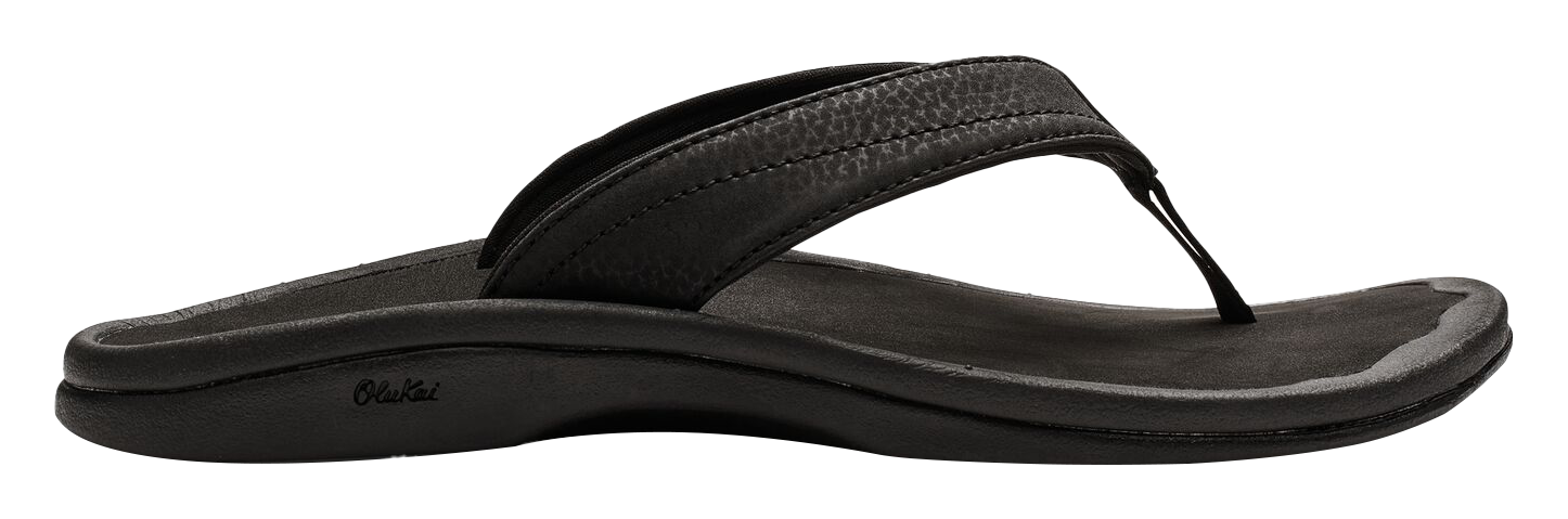 Image of OluKai Ohana Thong Sandals for Ladies - Black/Black - 10M