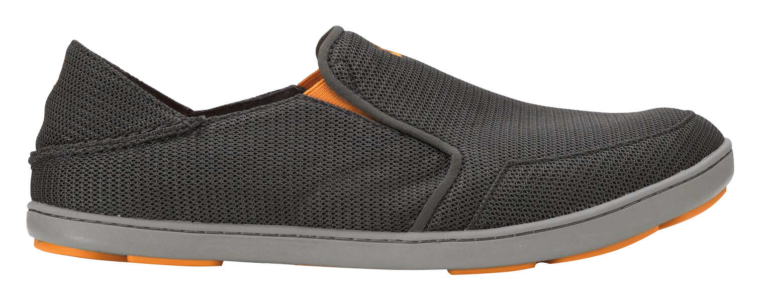 Image of OluKai Nohea Mesh Slip-On Shoes for Men - Dark Shadow/Dark Shadow