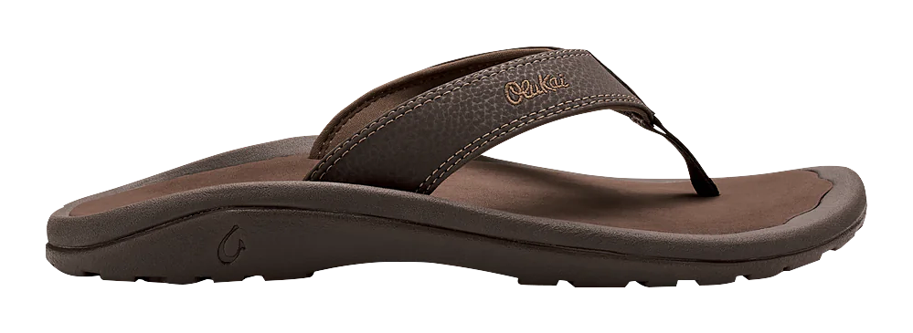 Image of OluKai 'Ohana Sandals for Men - Dark Java/Ray
