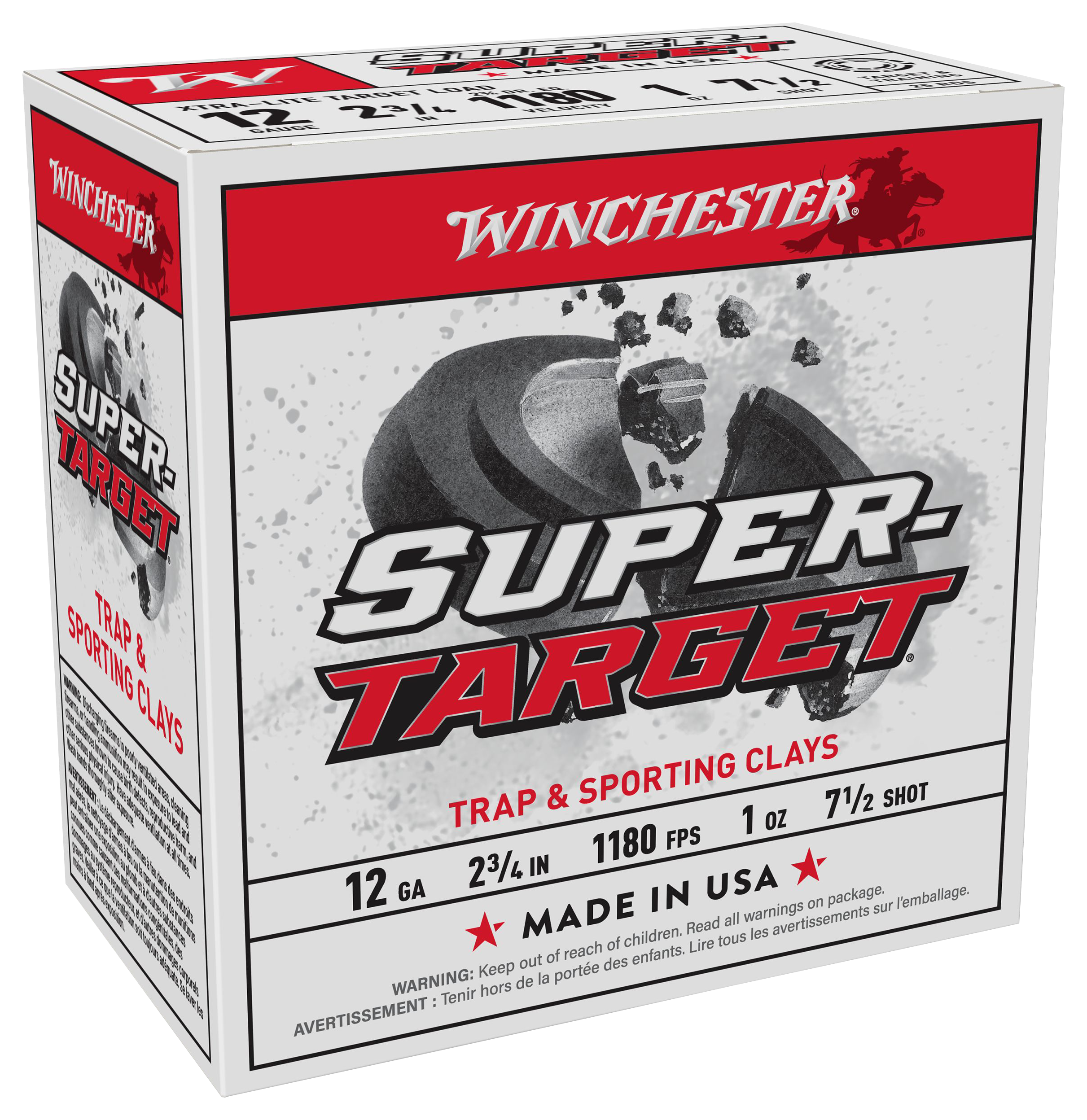 Winchester Super-Target Target Load Shotshells -  12 gauge - 1 oz. - 7.5 Shot - 25 Rounds