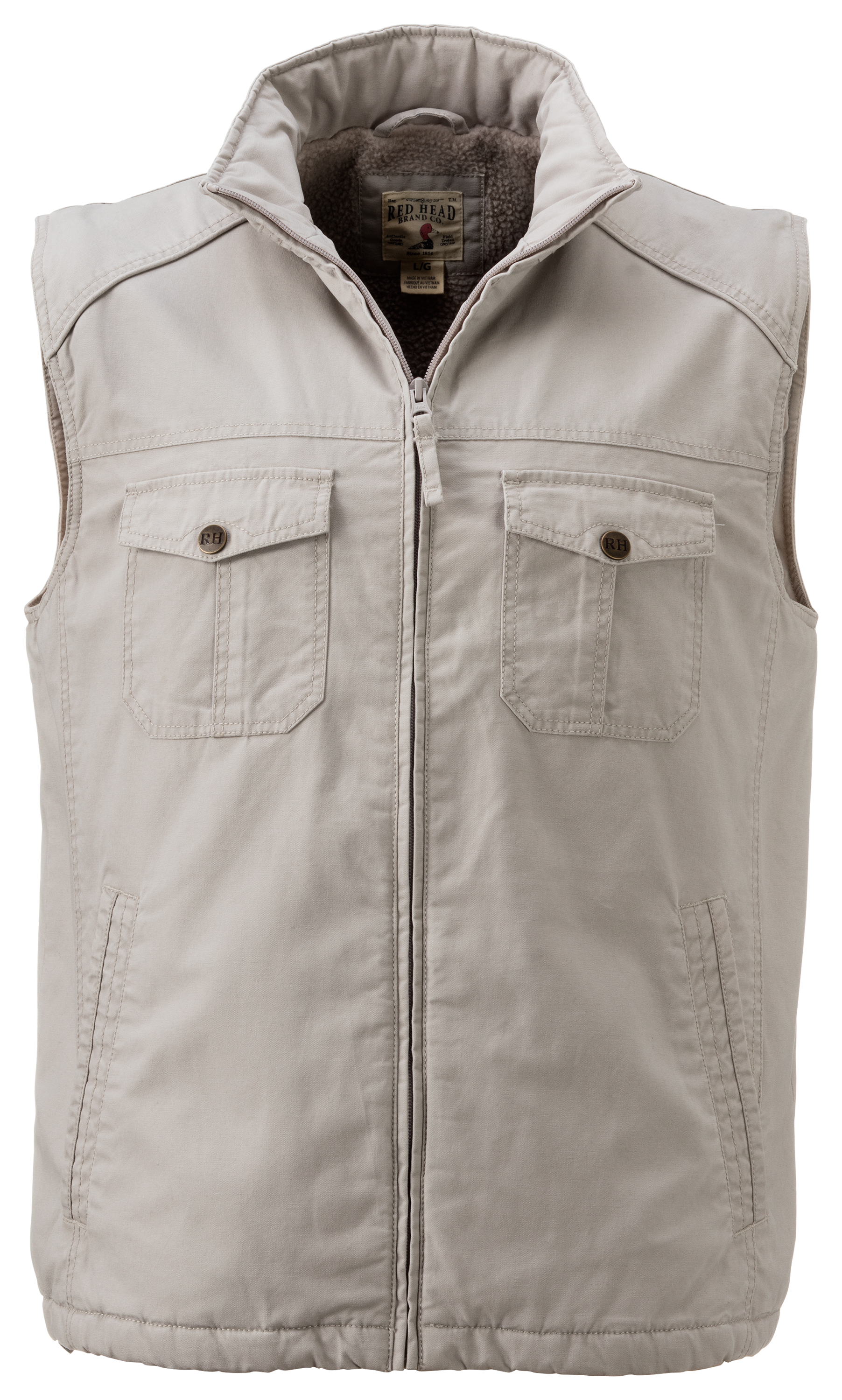 RedHead Sherpa-Lined Canvas Vest for Men