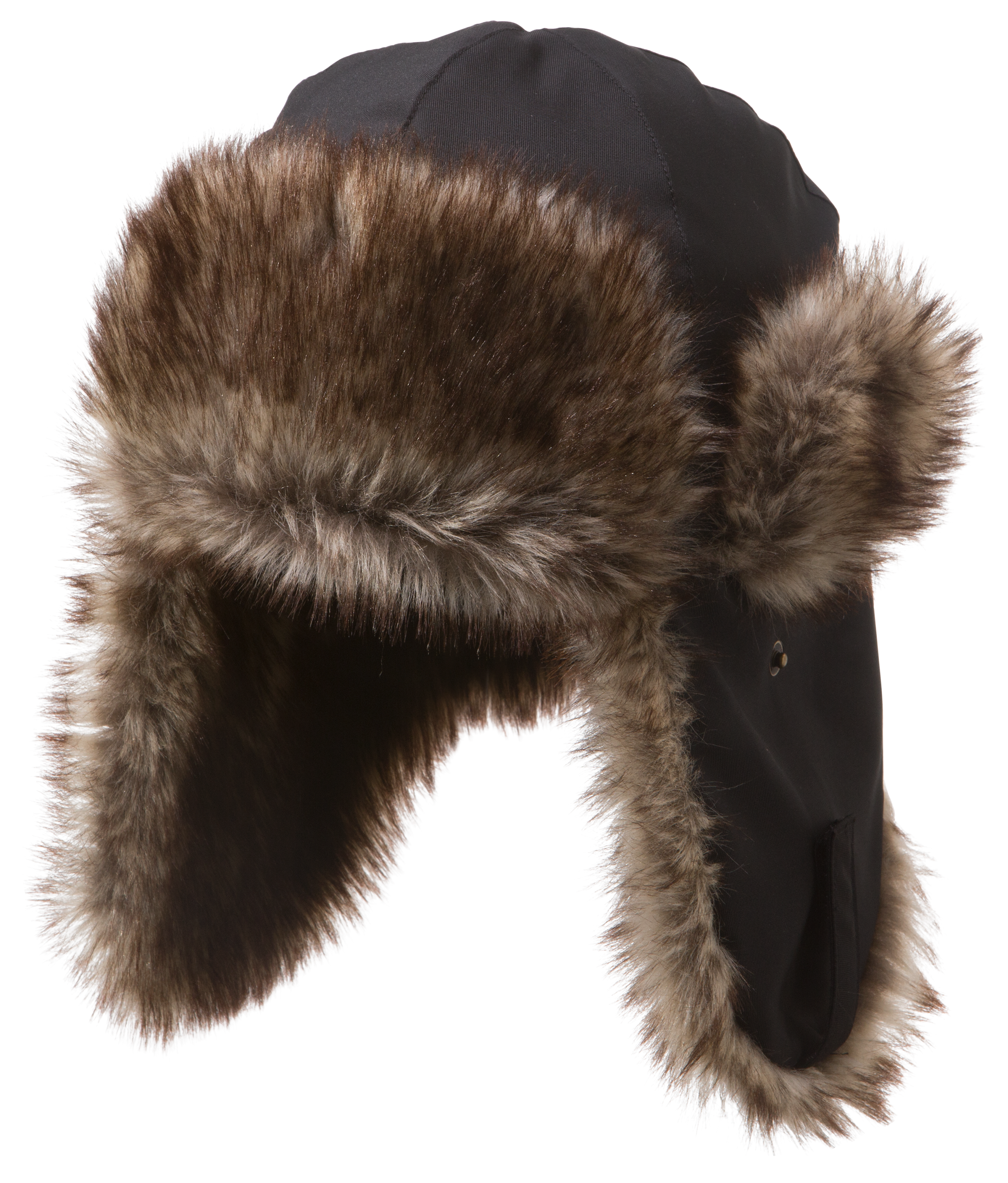 Grand Sierra Faux Fur Aviator Hat for Kids - Black