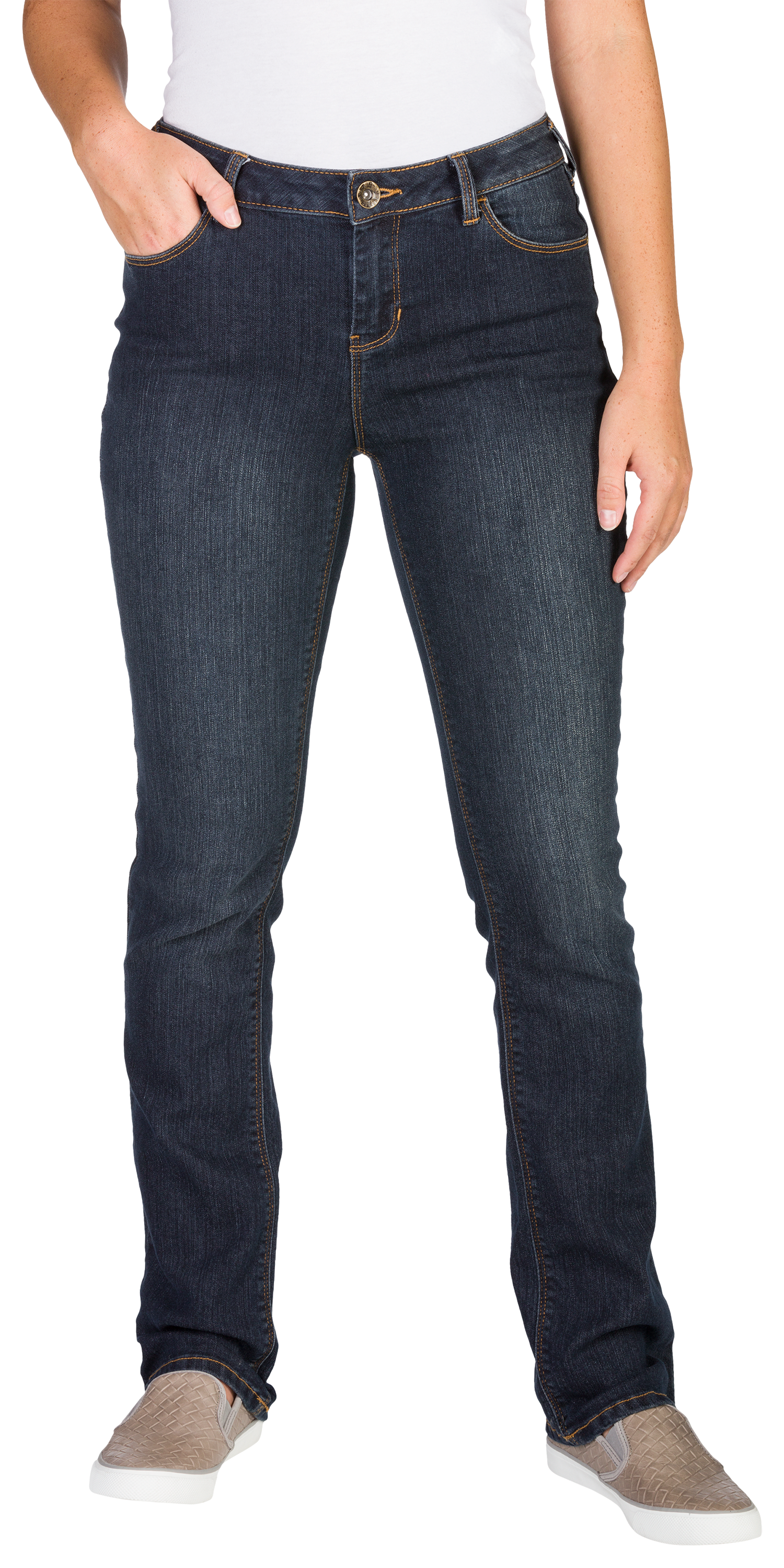 Natural Reflections Classic Fit Straight Leg Jeans for Ladies