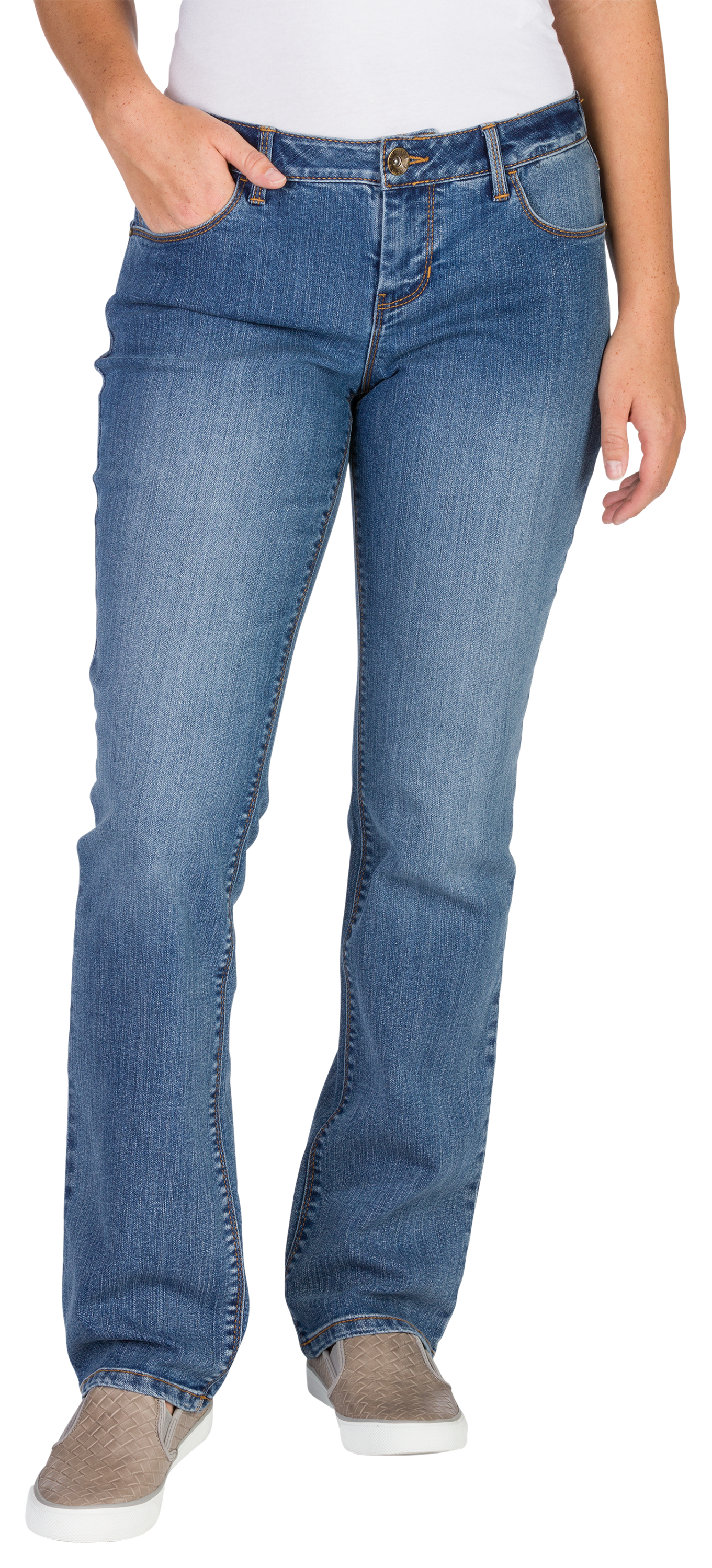 NATURAL REFLECTIONS Classic Fit Straight Leg Jeans for Ladies