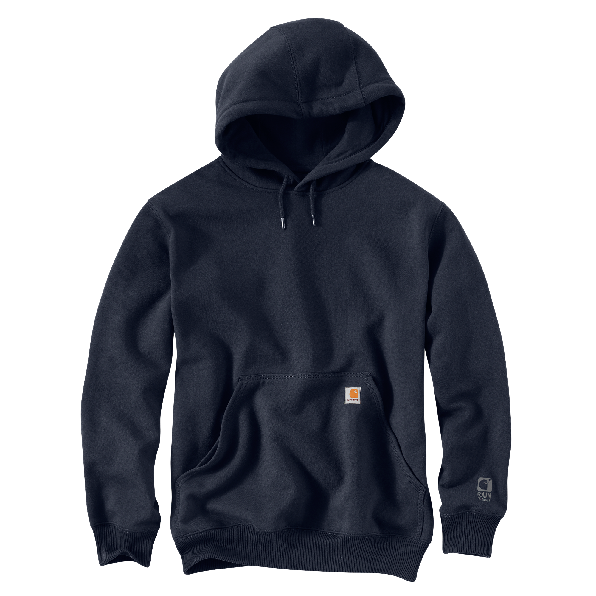 Carhartt Rain Defender Loose-Fit Heavyweight Hooded Long-Sleeve Sweatshirt for Men - New Navy - L
