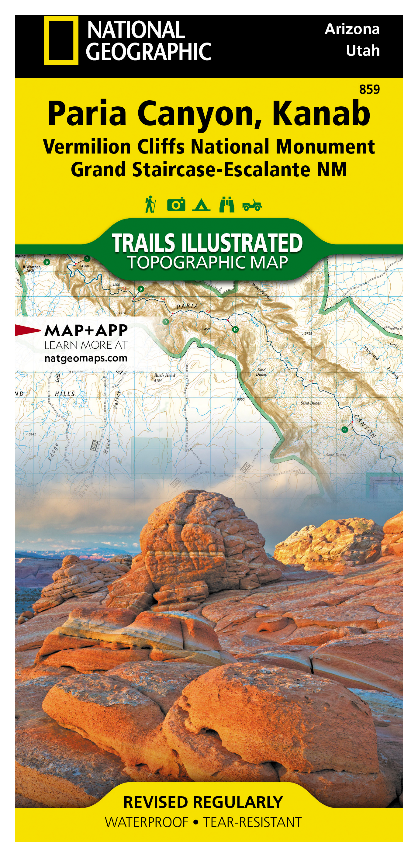 Image of National Geographic Trails Illustrated Topographic Map Guide Series - Utah - Paria Canyon, Kanab