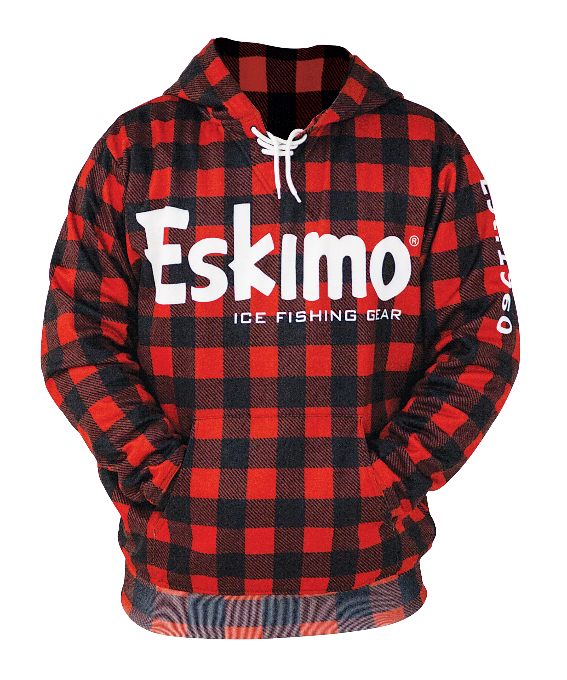Eskimo Buffalo Plaid Hockey Lace Hoodie for Men