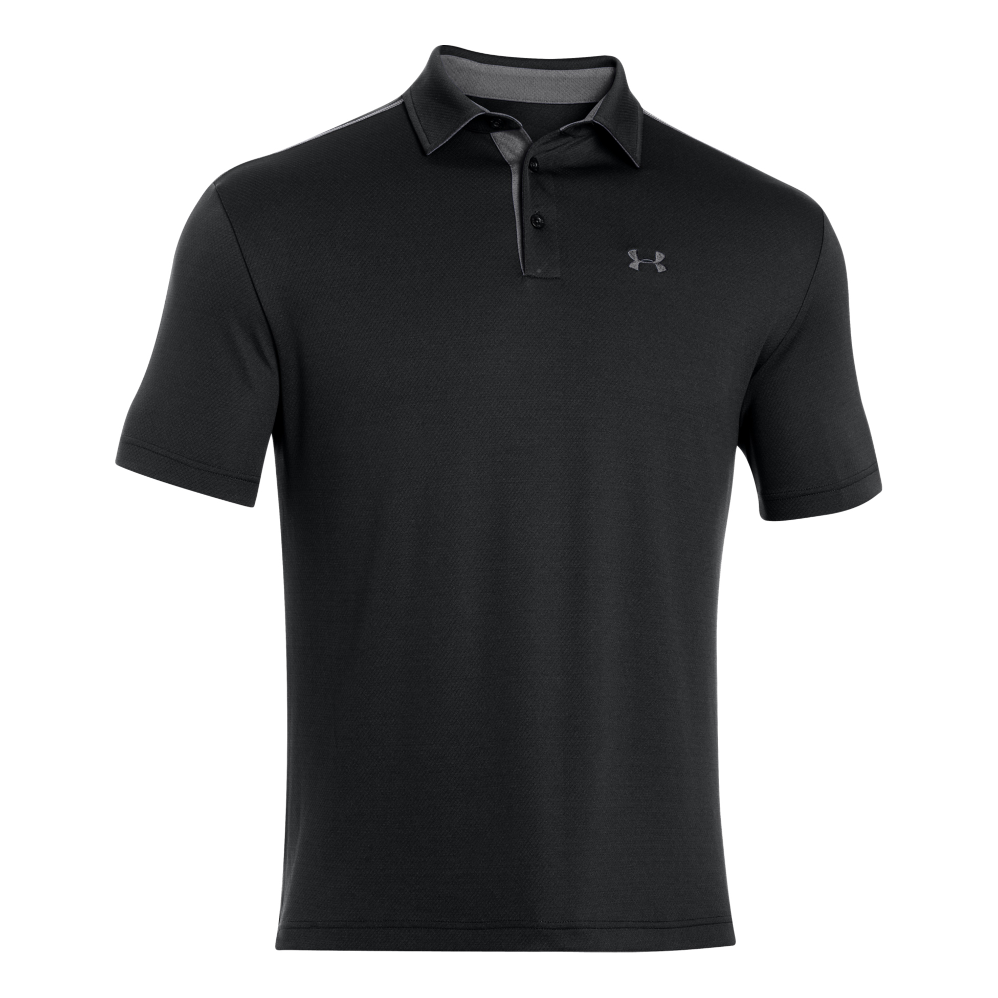 Image of Under Armour Tech Short-Sleeve Polo - Black/Graphite - 2XL