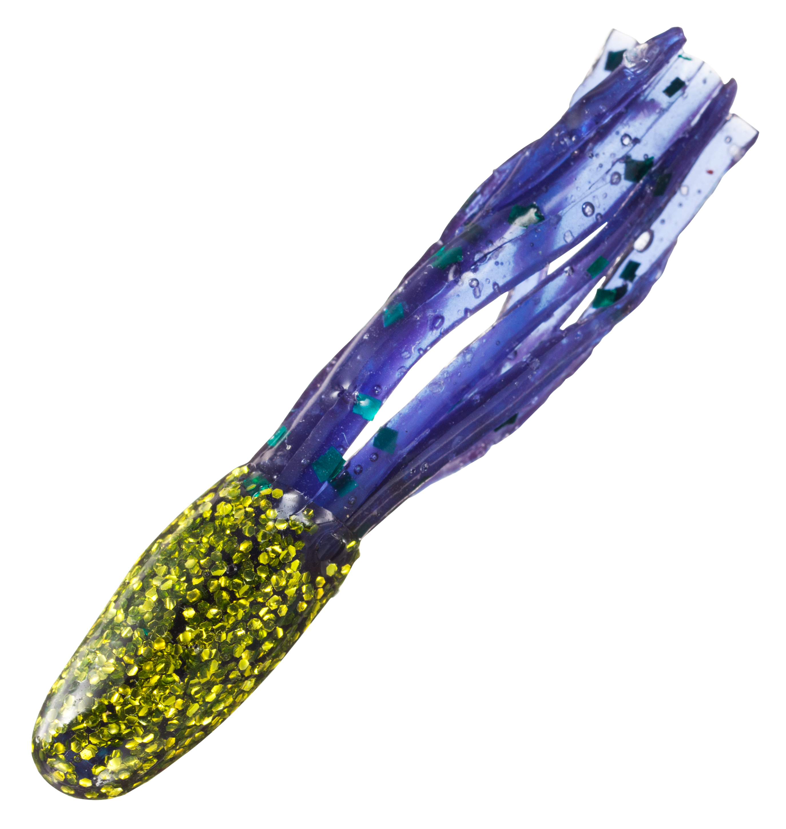 Bass Pro Shops Crappie Maxx 2'' Squirmin' Squirt - Electric Chartreuse/June Bug