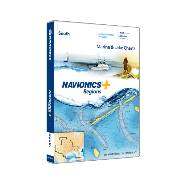 Navionics  Regions Electronic Marine Charts for Chartplotter - South