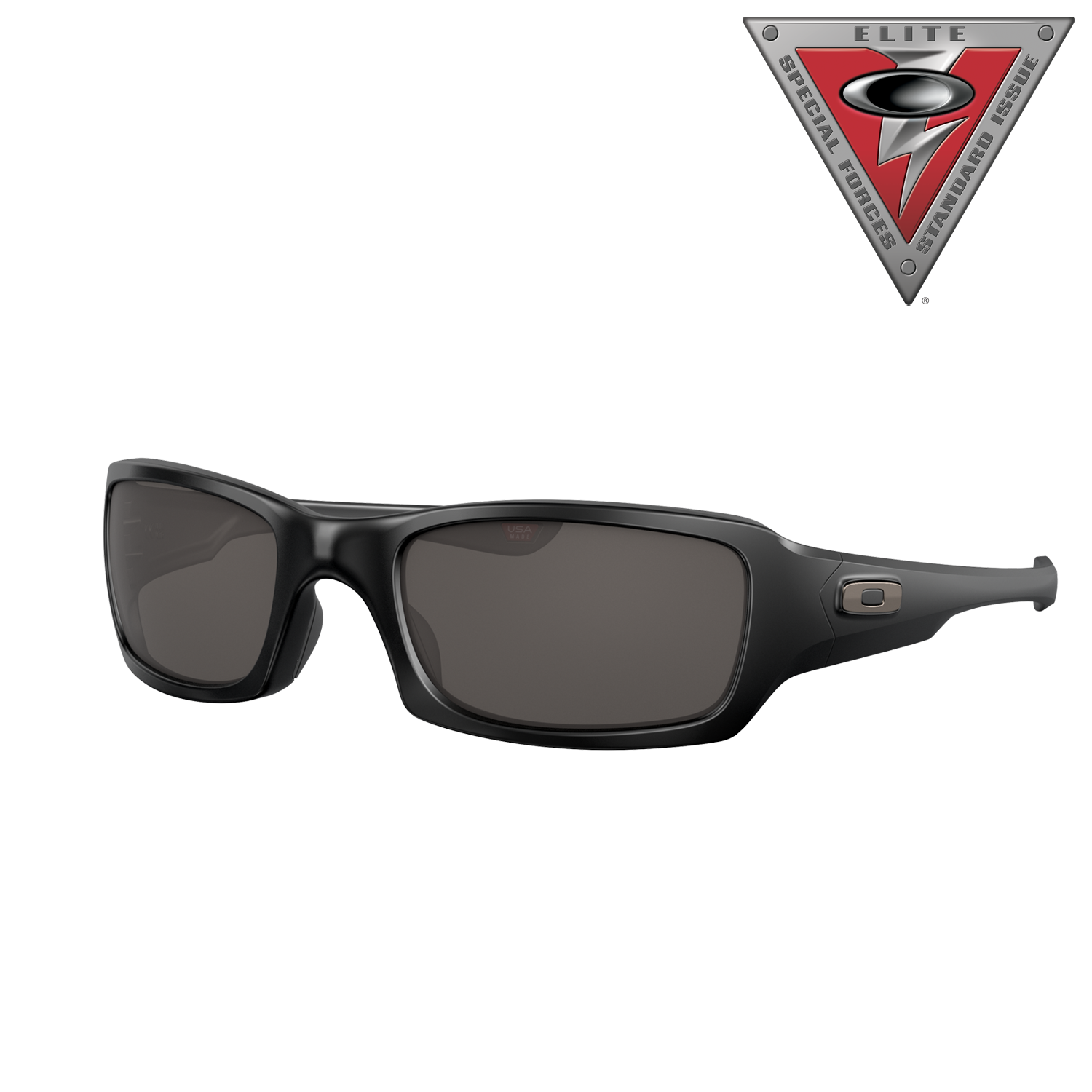 Image of Oakley Fives Squared OO9238 Sunglasses - Matte Black/Warm Grey
