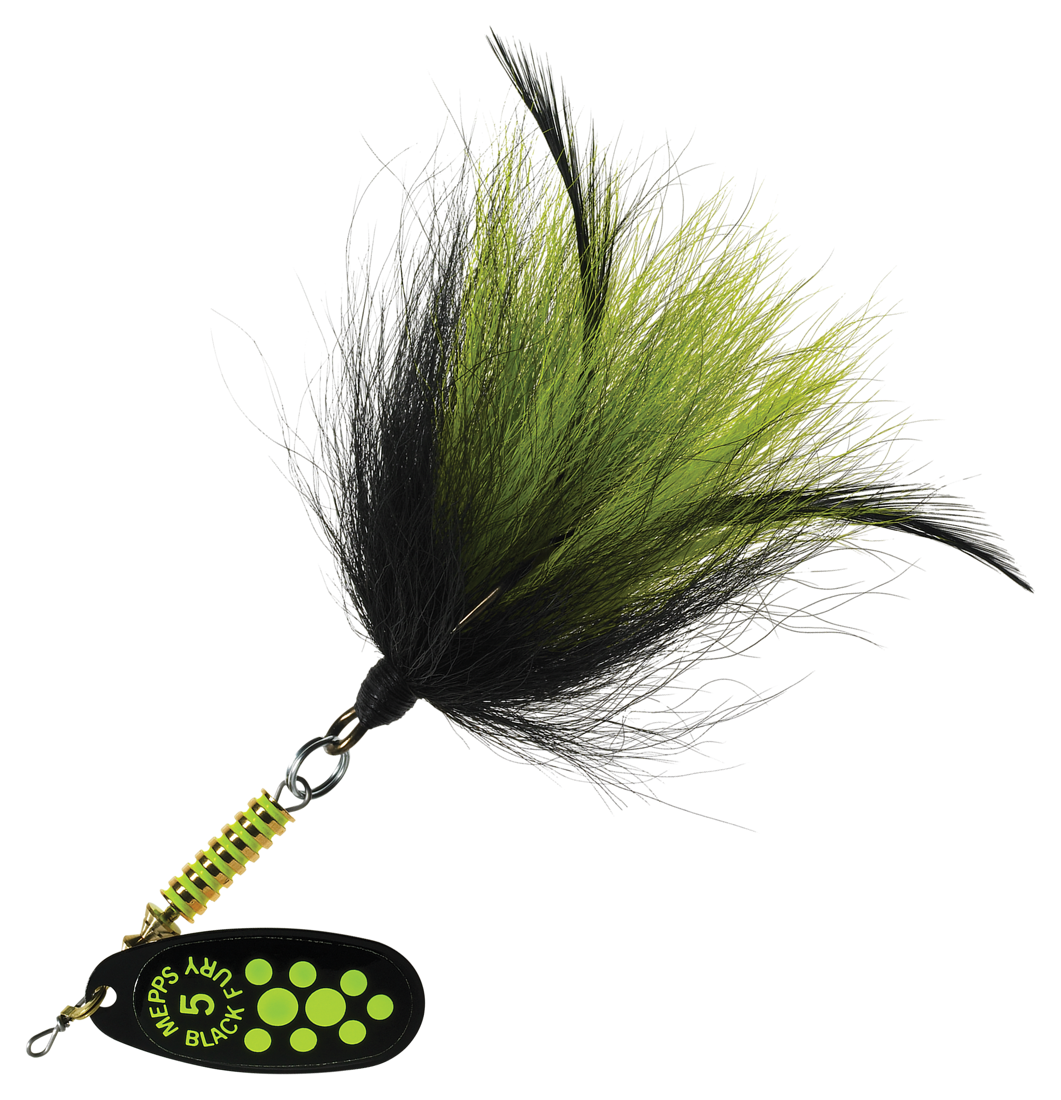 Mepps Black Fury Musky Killer Spinner - Chartreuse Black Chartreuse