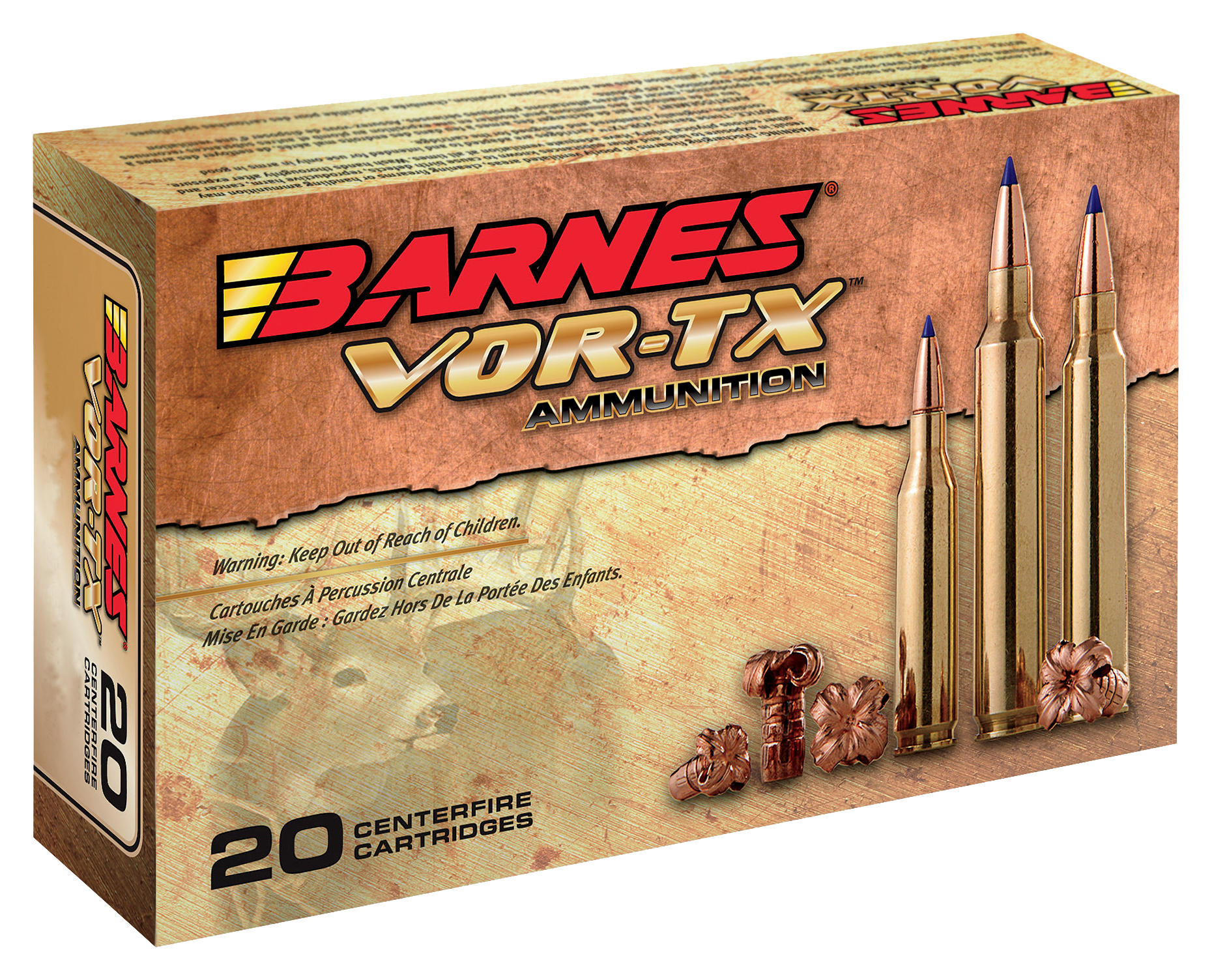 Barnes VOR-TX Centerfire Rifle Ammo - Tipped TSX Boat Tail - .260 Remington - 20 Rounds