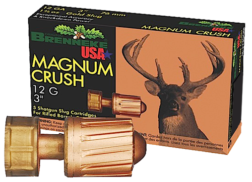 Brenneke Magnum Crush Slug Shotshells - 12 Gauge - Slug - 5 Rounds - Brenneke