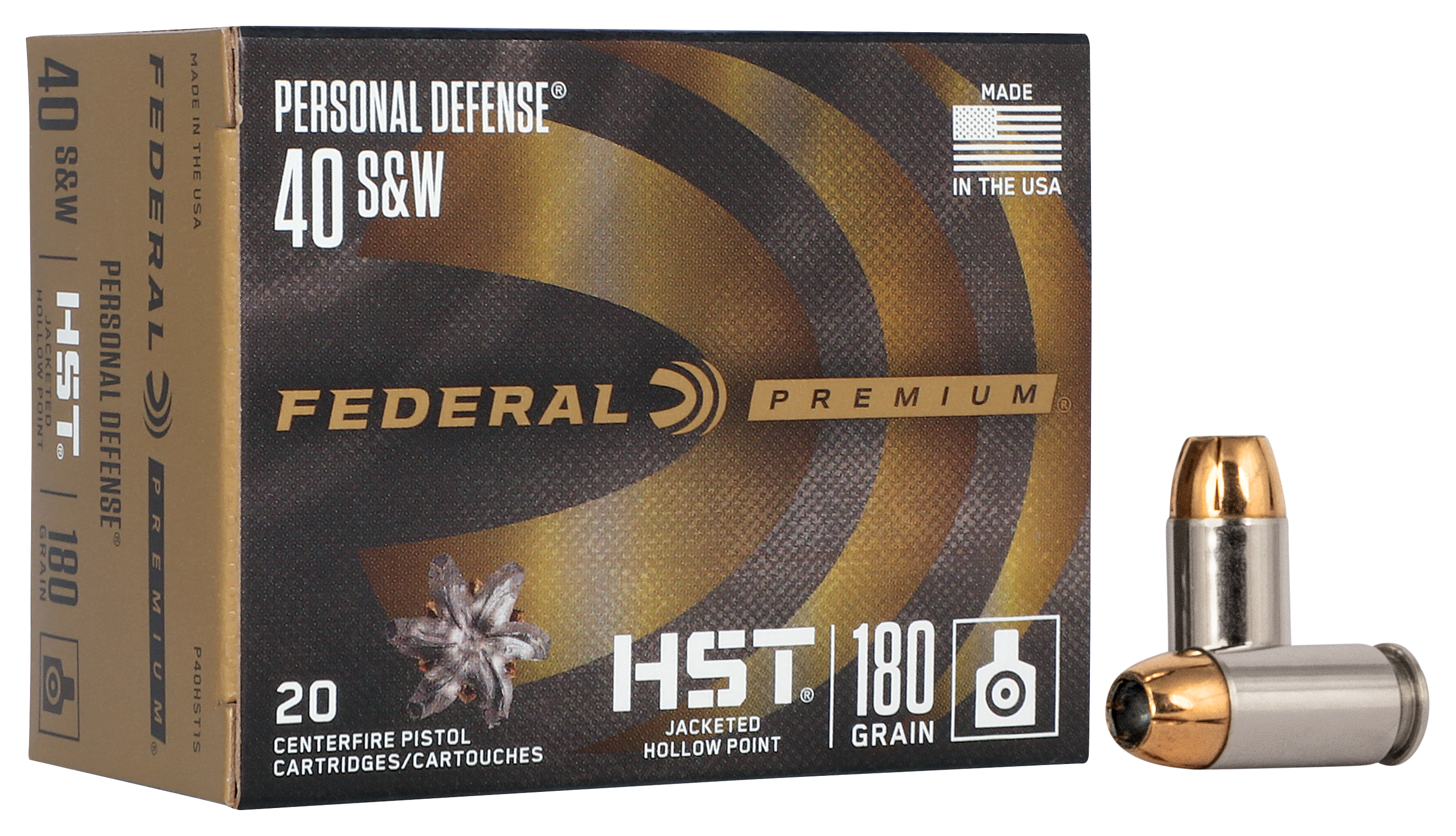 Federal Premium Personal Defense 40 S&W 165 Gr Hydra-Shok Deep Hollow Point 20 Rd