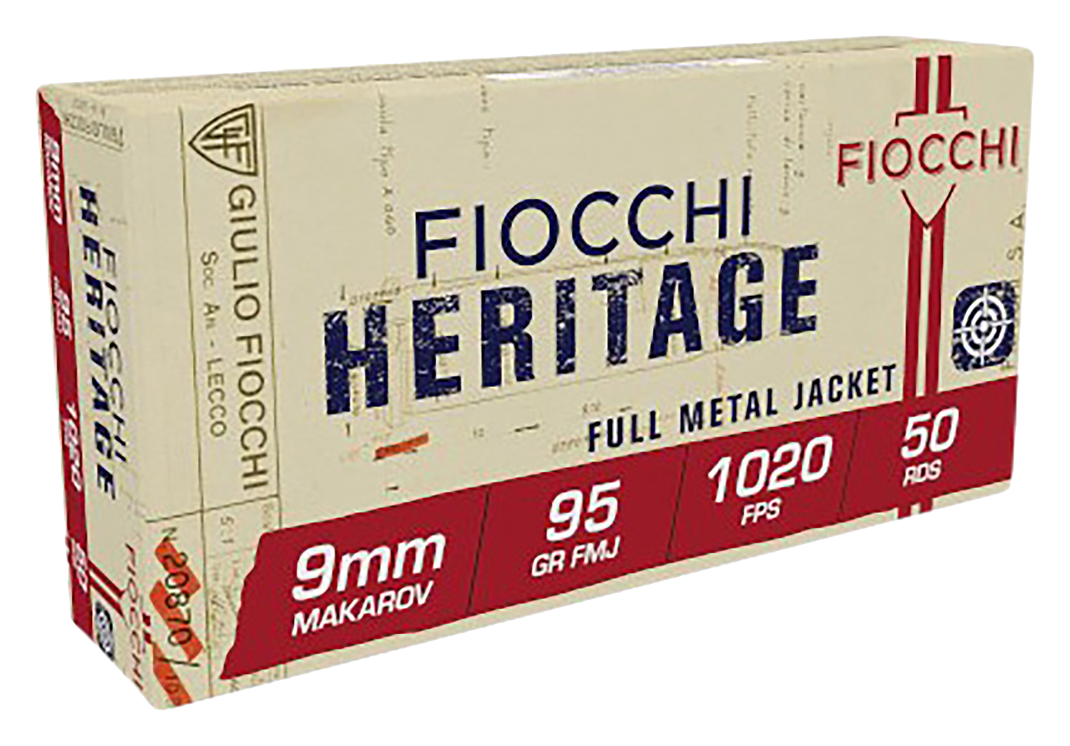 Fiocchi Shooting Dynamics Handgun Ammo - 9X18 Mak - 95 Grain - 50 Rounds