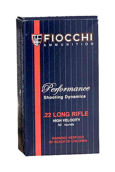 Fiocchi Shooting Dynamics Rimfire Ammo - Copper-Plated Solid Point - .22 Long Rifle - 50 Rounds - 1250 fps
