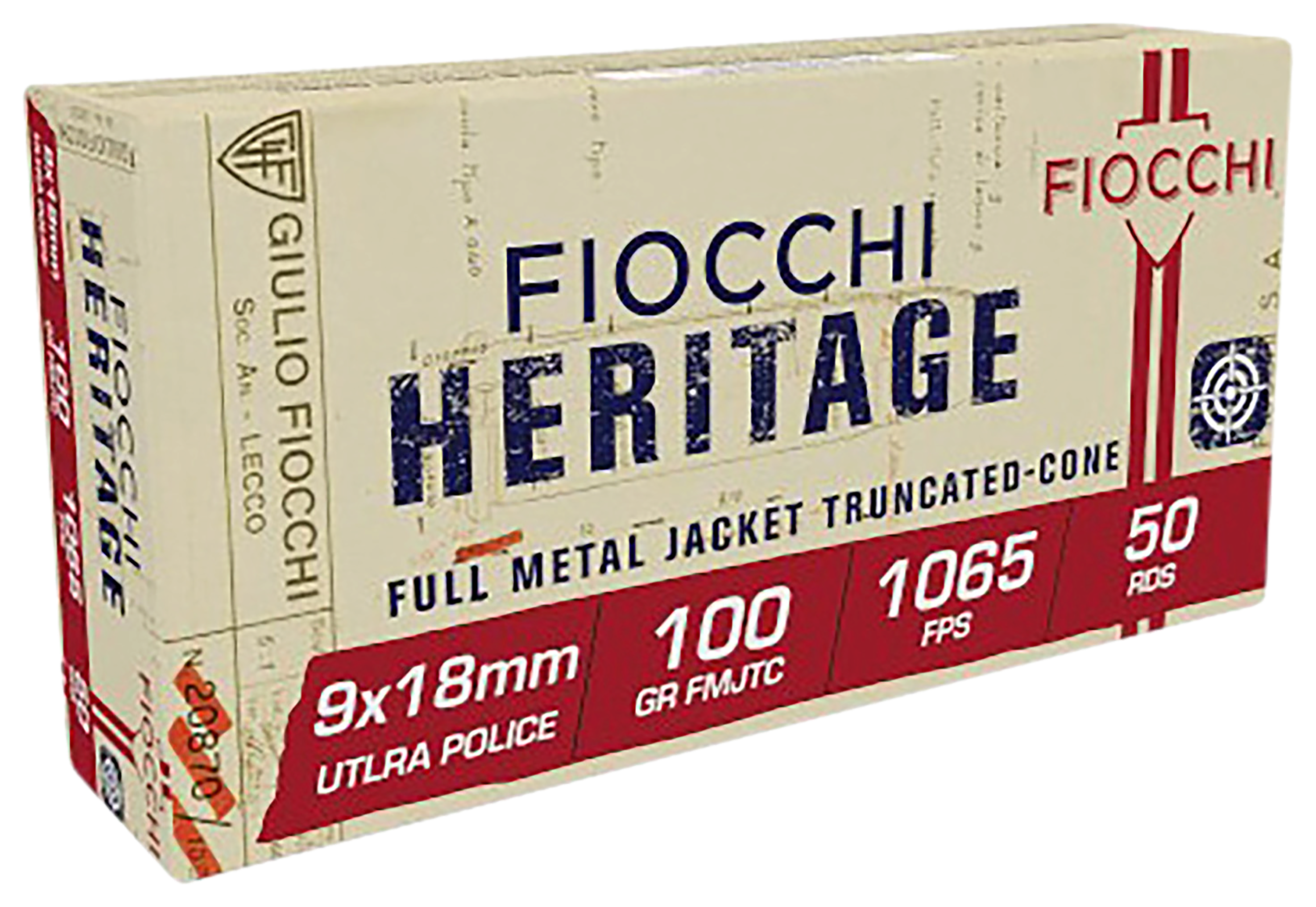 Fiocchi Specialty Classic Metal Case (FMJ) 9X18mm Ultra Police 100 Grain Handgun Ammo