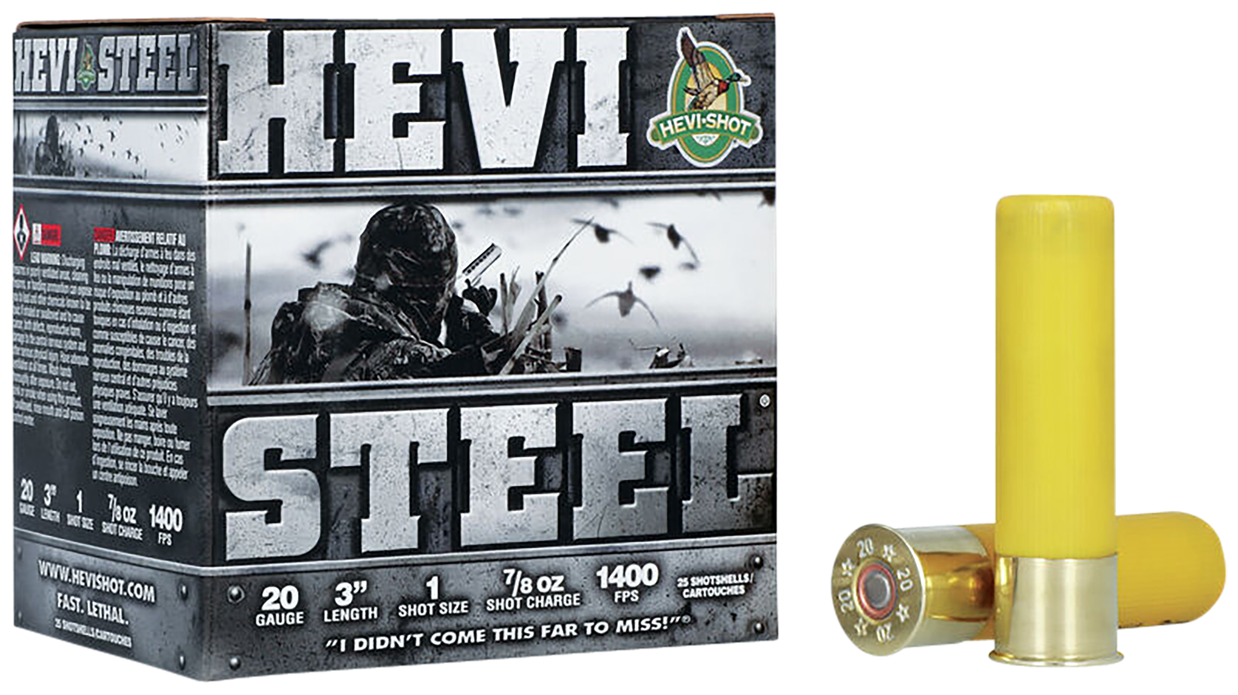 Image of "HEVI-Shot HEVI-Steel 20-Ga. 3"" 7/8 oz. Waterfowl Shotshells - 1 Shot - 25 Rounds"