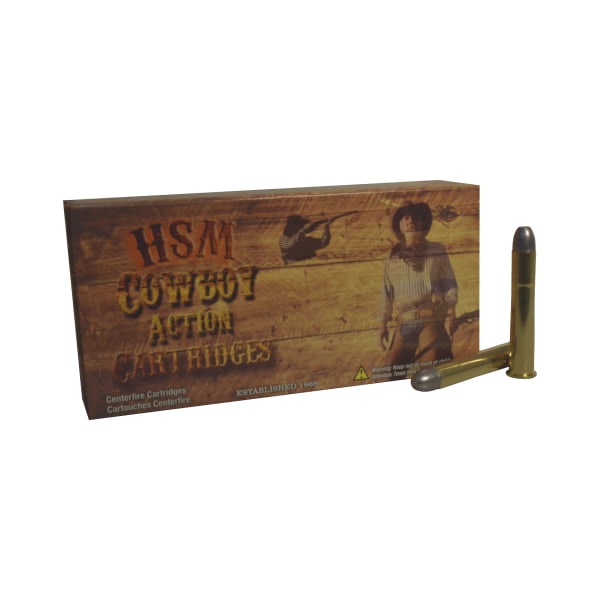 HSM Cowboy .38-55 Winchester 240 Grain Action Round Nose Flat Point Handgun Ammo