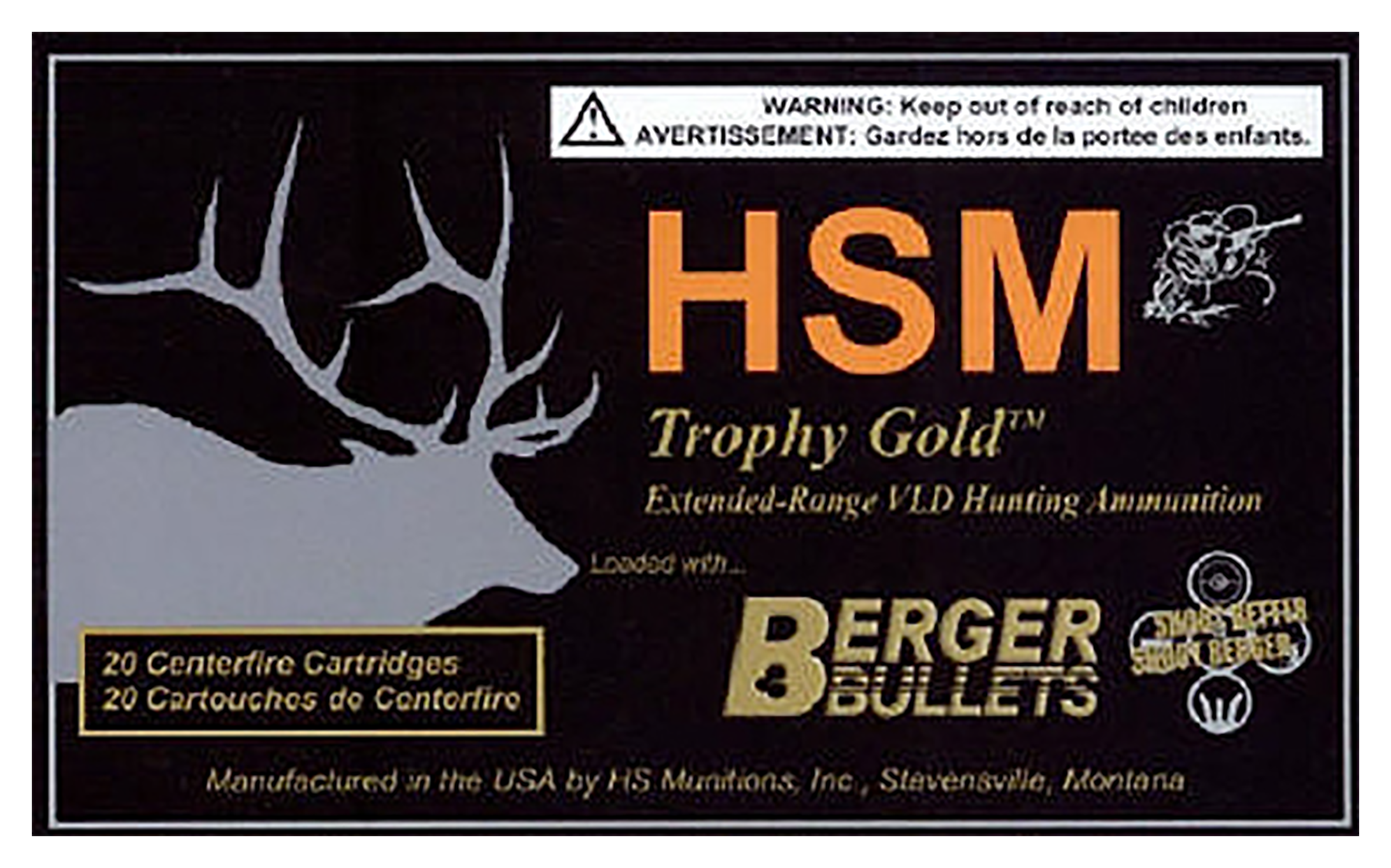 HSM Trophy Gold .264 Winchester Magnum 140 Grain Centerfire Rifle Ammo