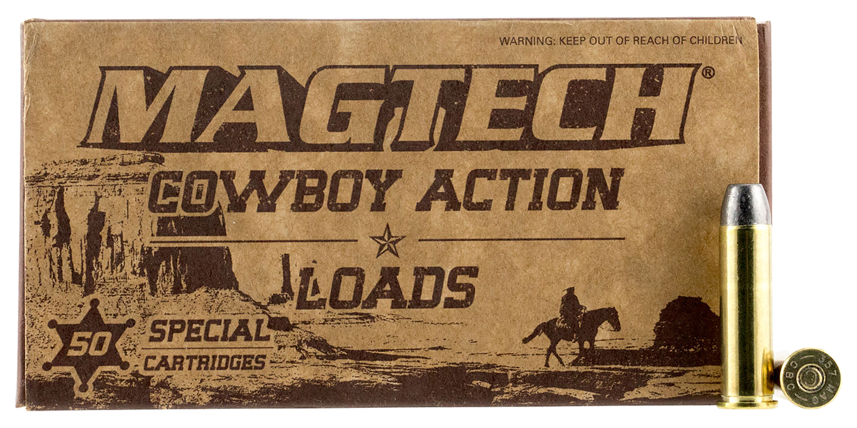 Image of Magtech Cowboy Action .357 Magnum 158 Grain Lead Flat Nose Centerfire Handgun Ammo