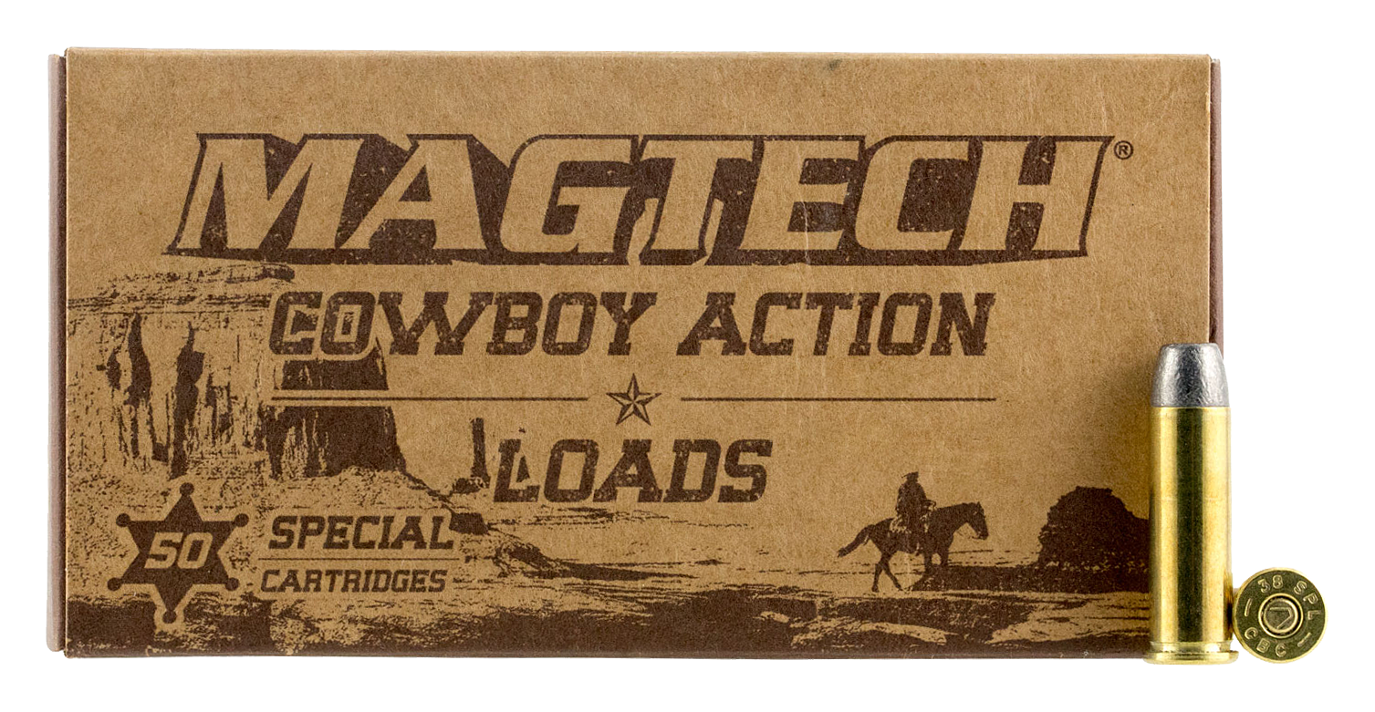 Image of Magtech Cowboy Action .38 Special 158 Grain Lead Flat Nose Centerfire Handgun Ammo