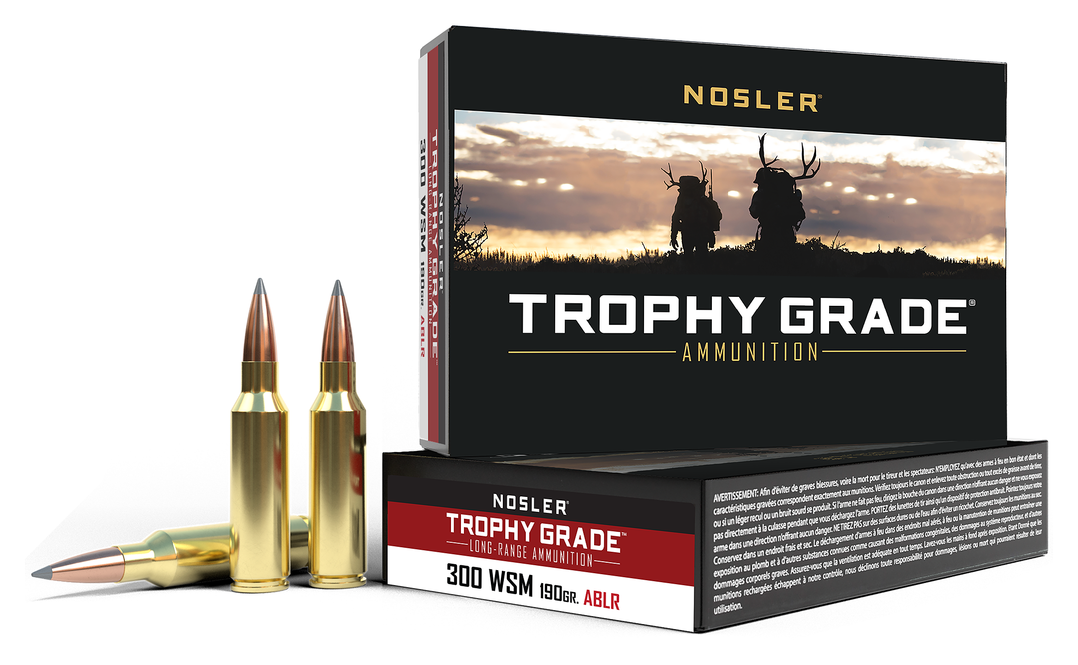 Nosler Trophy Grade .300 WSM 190 Grain Centerfire Rifle Ammo