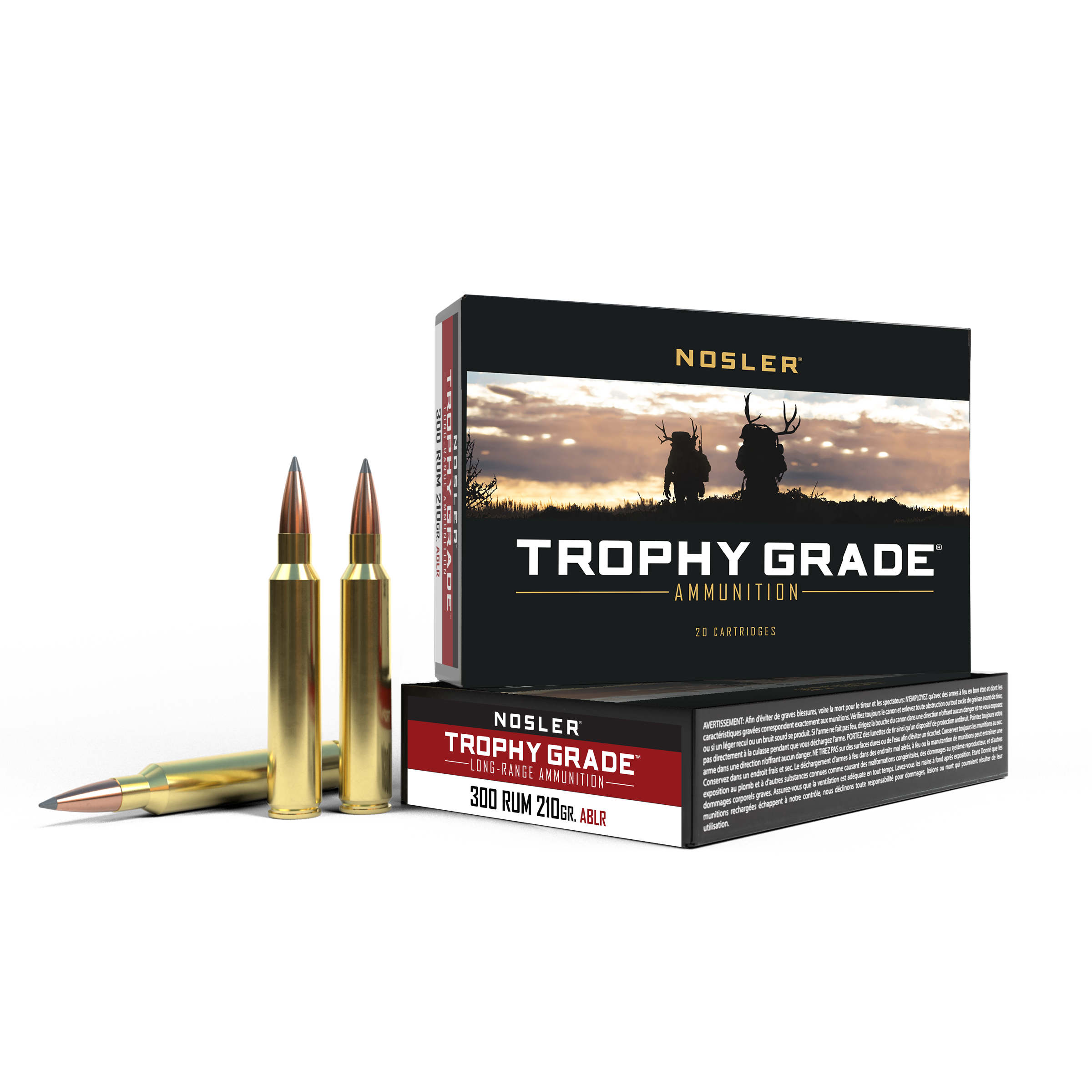 Nosler Trophy Grade .300 Remington Ultra Mag 210 Grain Centerfire Rifle Ammo