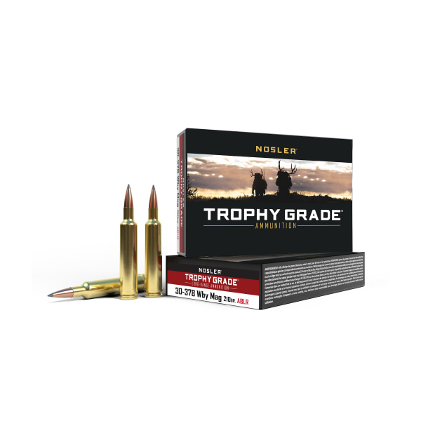 Nosler Trophy Grade Centerfire Rifle Ammo - .30-378 Weatherby Magnum - 210 Grain - 20 Rounds