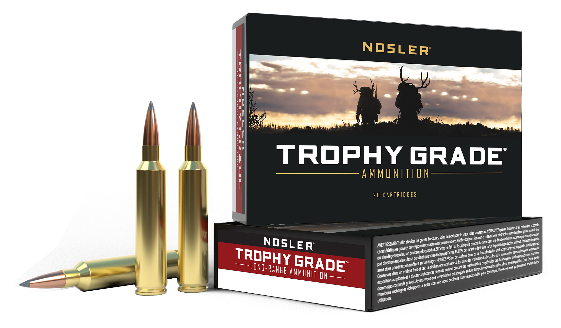 Image of Nosler Trophy Grade .270 Weatherby Magnum 150 Grain Centerfire Rifle Ammo