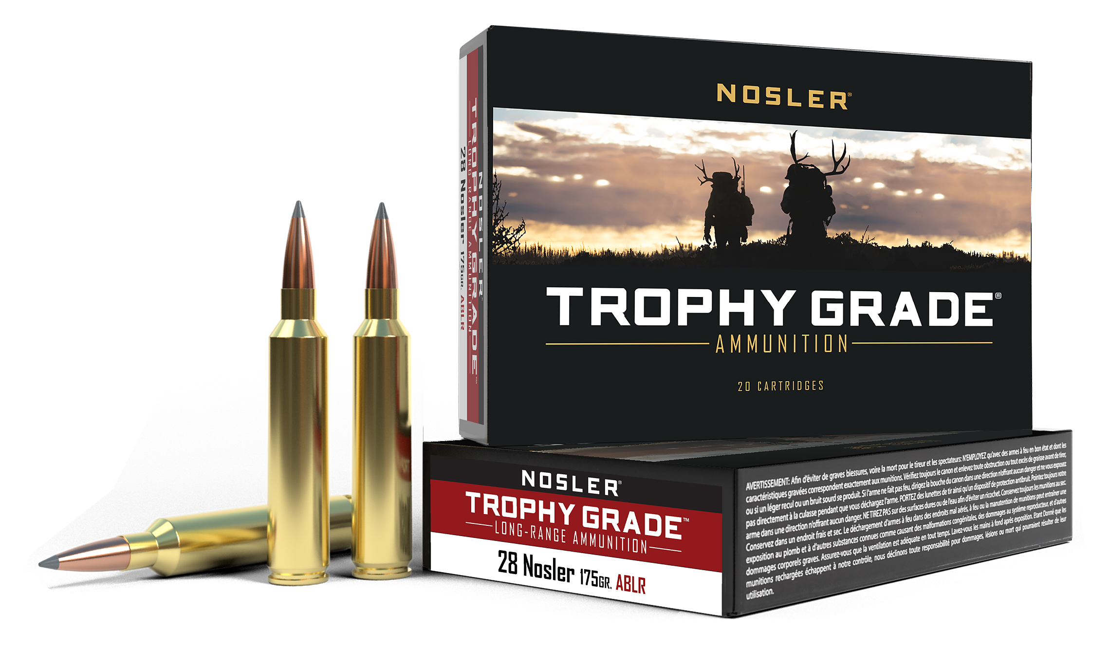 Nosler Trophy Grade .28 Nosler 175 Grain Centerfire Rifle Ammo
