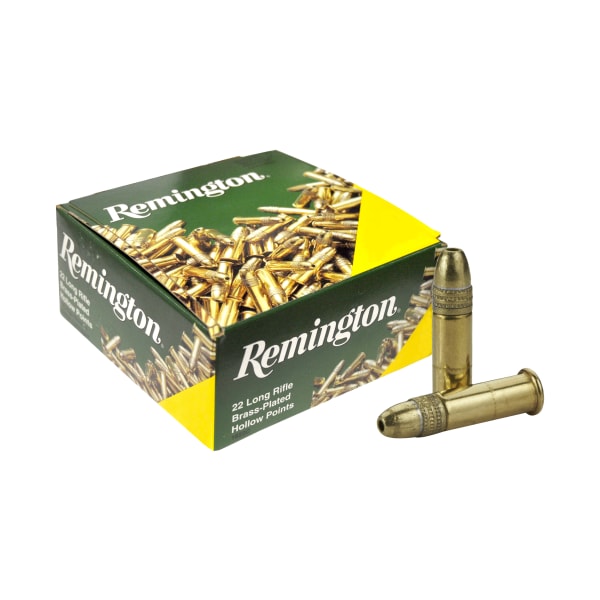 Remington Golden Bullet .22 LR 36 Grain Plated Hollow Point Rimfire Ammo - 100 Rounds