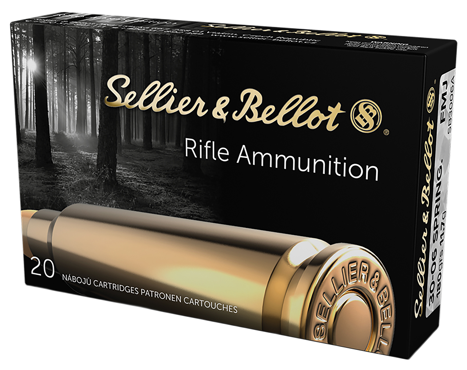 Sellier & Bellot .30-06 Springfield 180 Grain FMJ Centerfire Rifle Ammo - Bass Pro Shops
