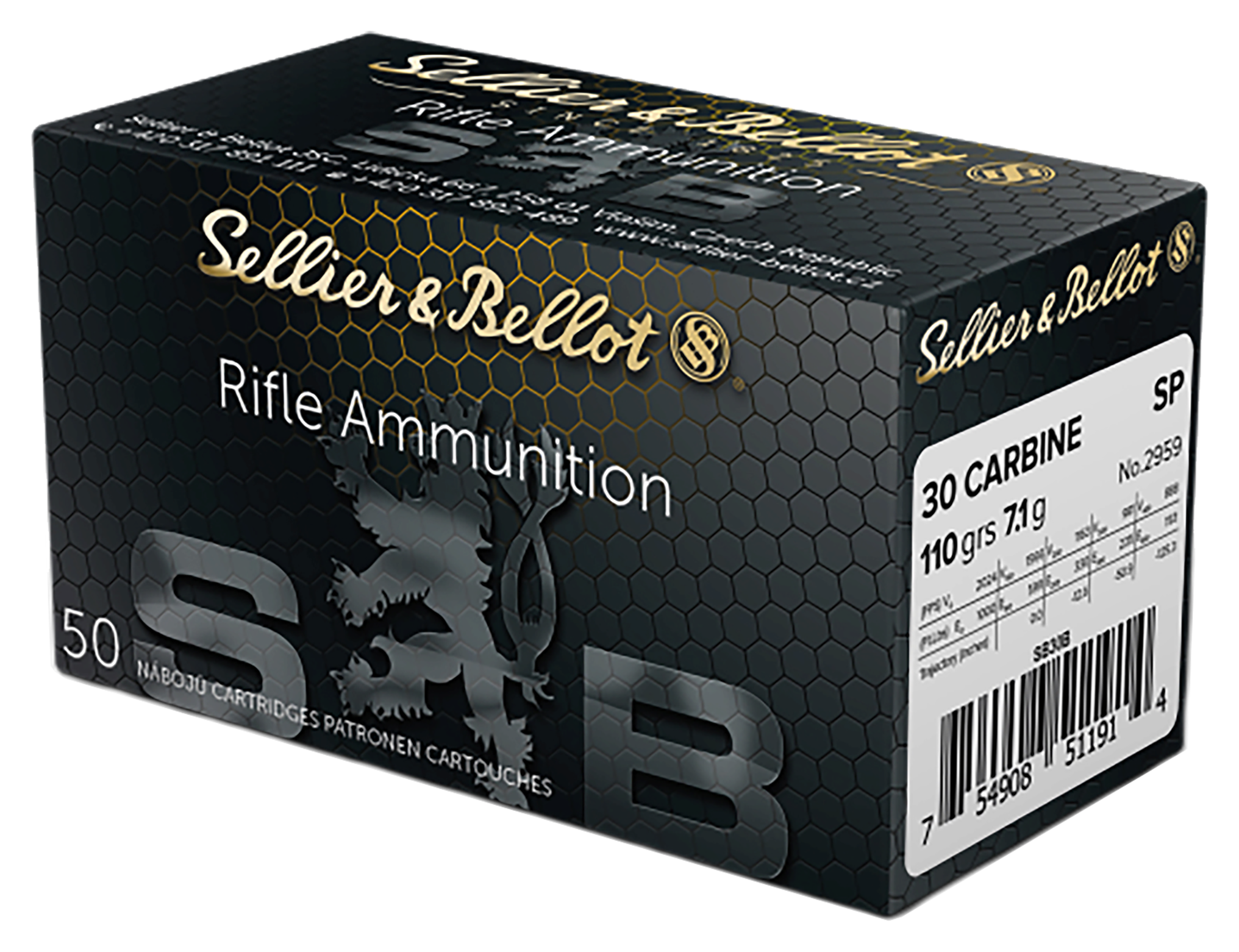 Sellier & Bellot .30 Carbine 110 Grain Soft Point Centerfire Rifle Ammo - Bass Pro Shops