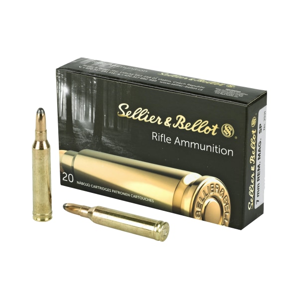 Sellier &Bellot 7mm Remington Magnum 139 Grain Soft Point Centerfire Rifle Ammo