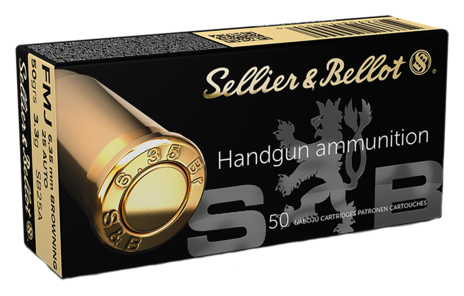 Image of Sellier & Bellot .25 ACP 50 Grain FMJ Handgun Ammo