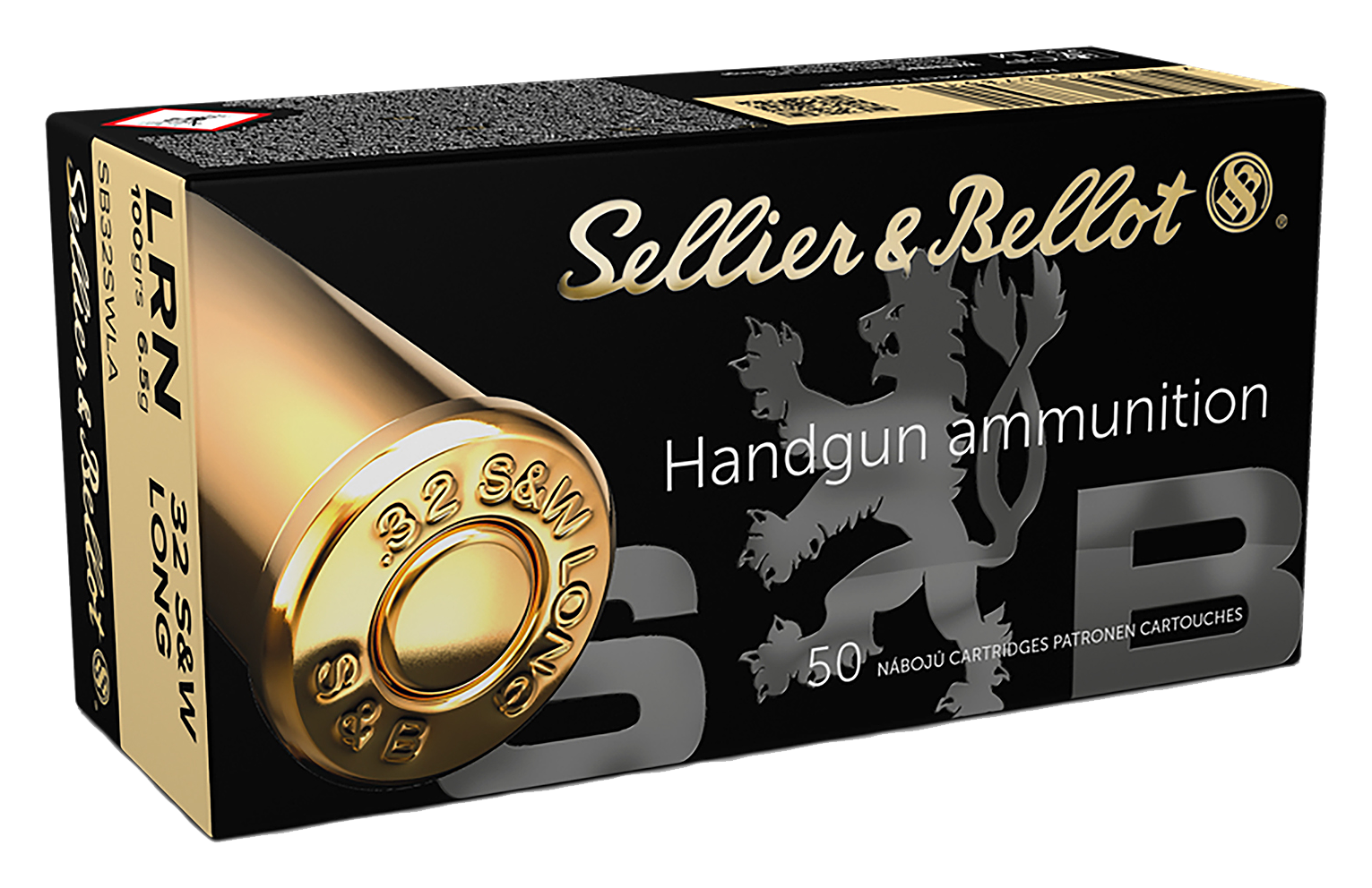 Sellier & Bellot .32 S&W Long 100 Grain Lead Round Nose Handgun
