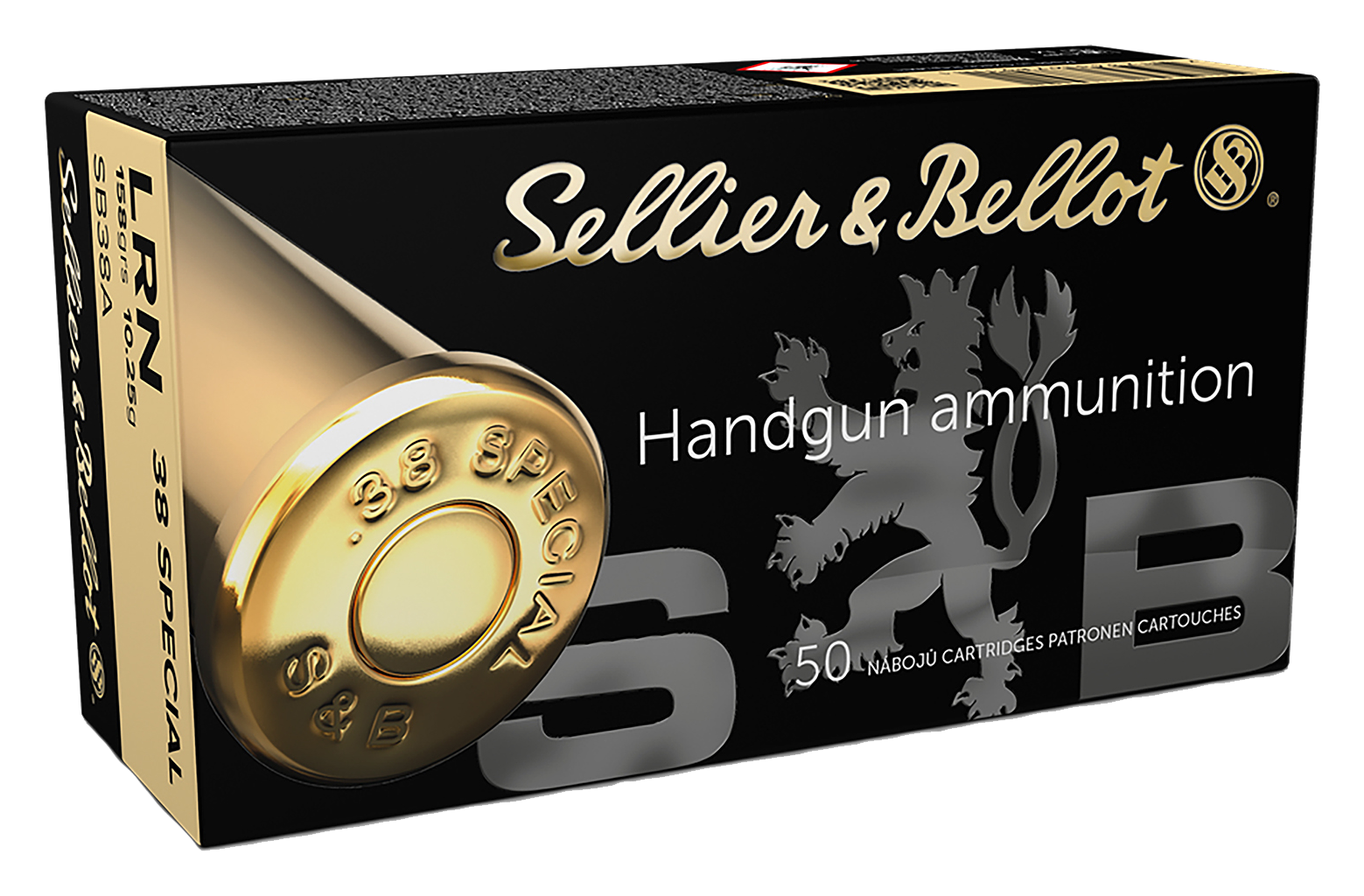 Image of Sellier & Bellot .38 Special 158 Grain Lead Round Nose Handgun Ammo