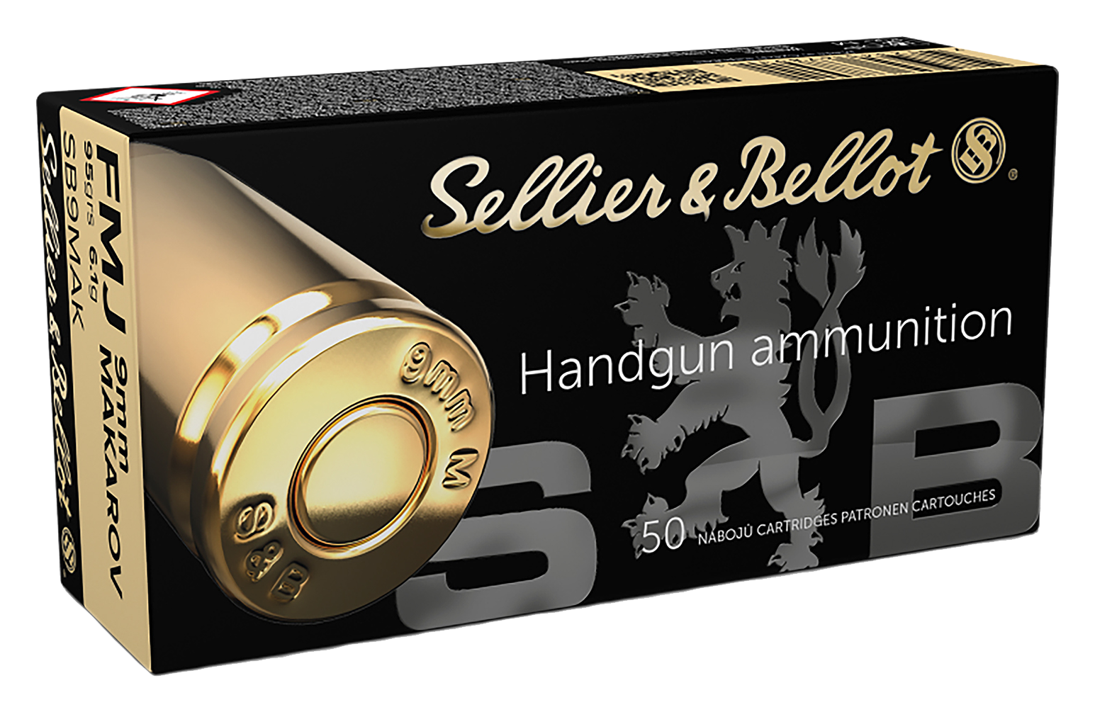 Sellier & Bellot 9mmx18mm Makarov 95 Grain FMJ Handgun Ammo