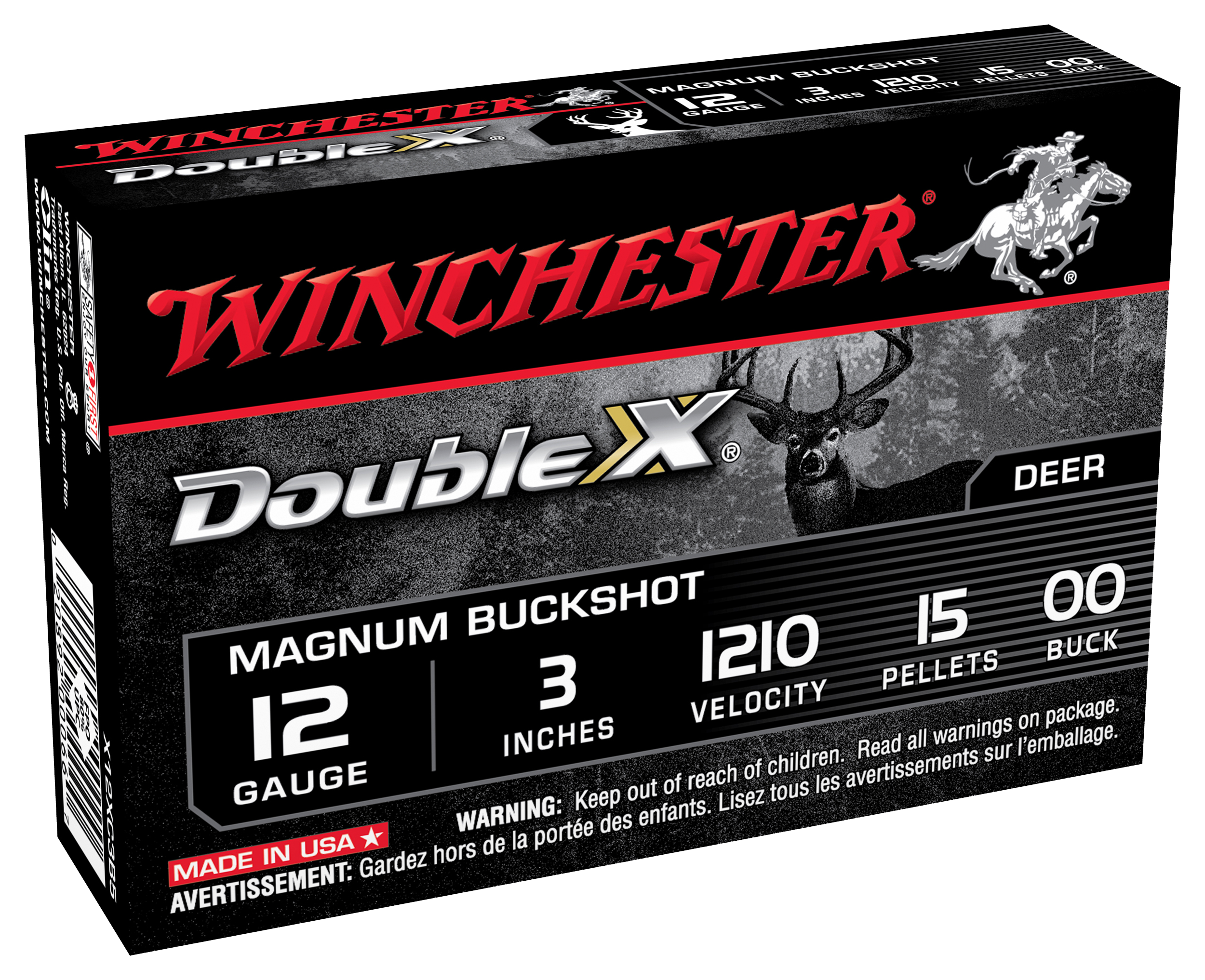 Winchester Double X Buckshot Loads - 12 Gauge - 00 Buck - 2.75"