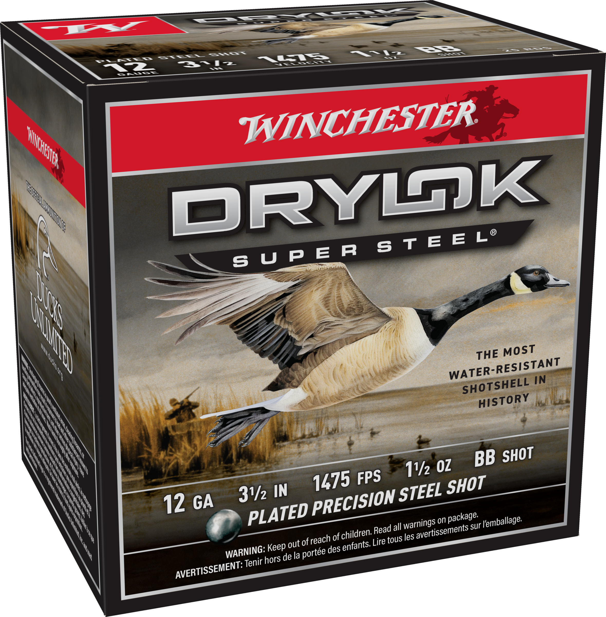 Winchester Drylok Super Steel HV 12-Ga. 3-1/2" 1-1/2 oz. Waterfowl Loads - BB - 25 Rounds